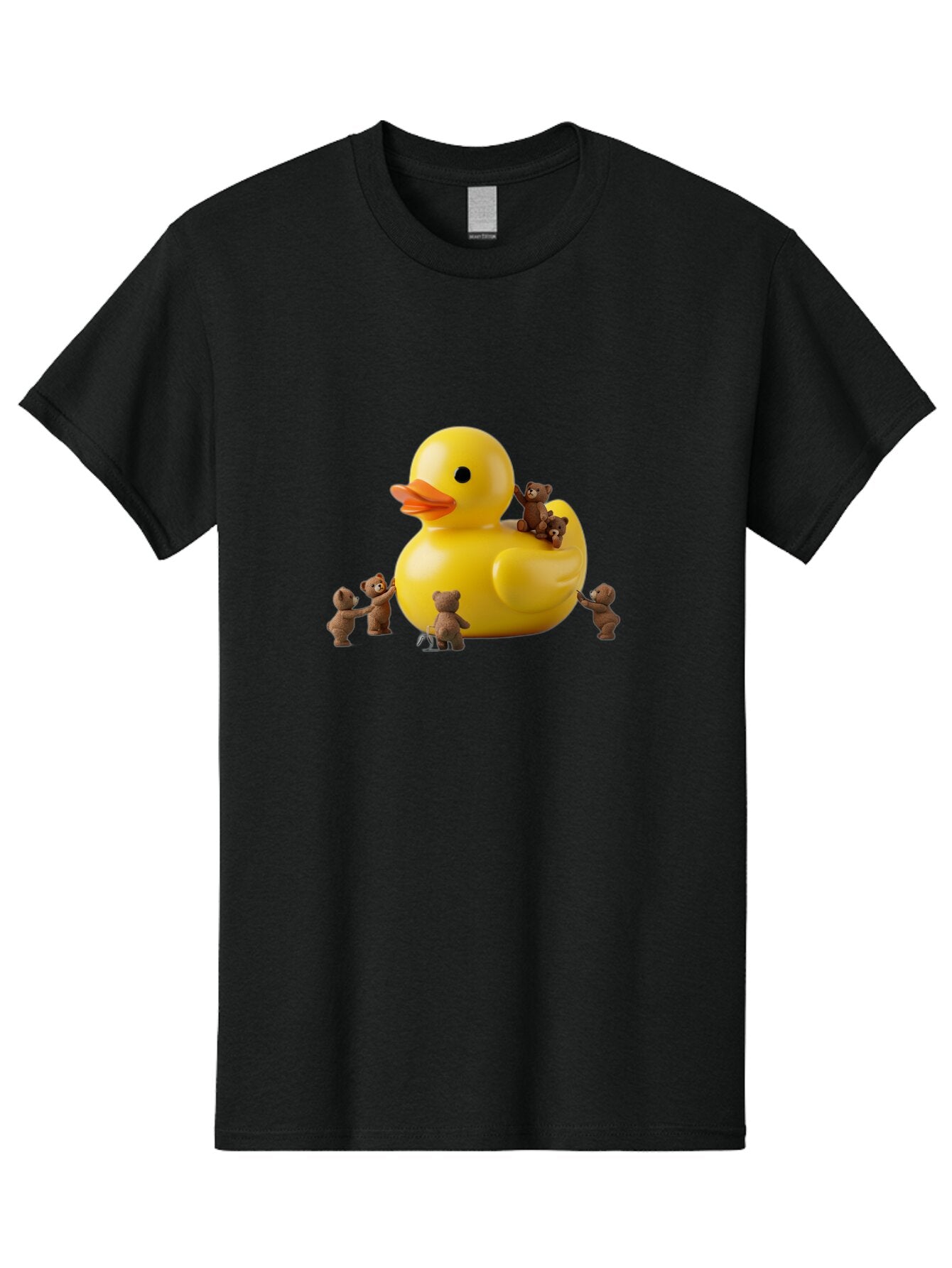 Teddy-Bears-With-Rubber-Duck Men'S Graphic Tee, 100% Cotton, Comfortable Casual Summer Wear, Machine Washable, Vintage Camera, Old Camera, Antique Camera, Black Camera, Classic Photography, Photography Equipment, Nostalgic Device, Film Camera, Ban721 3