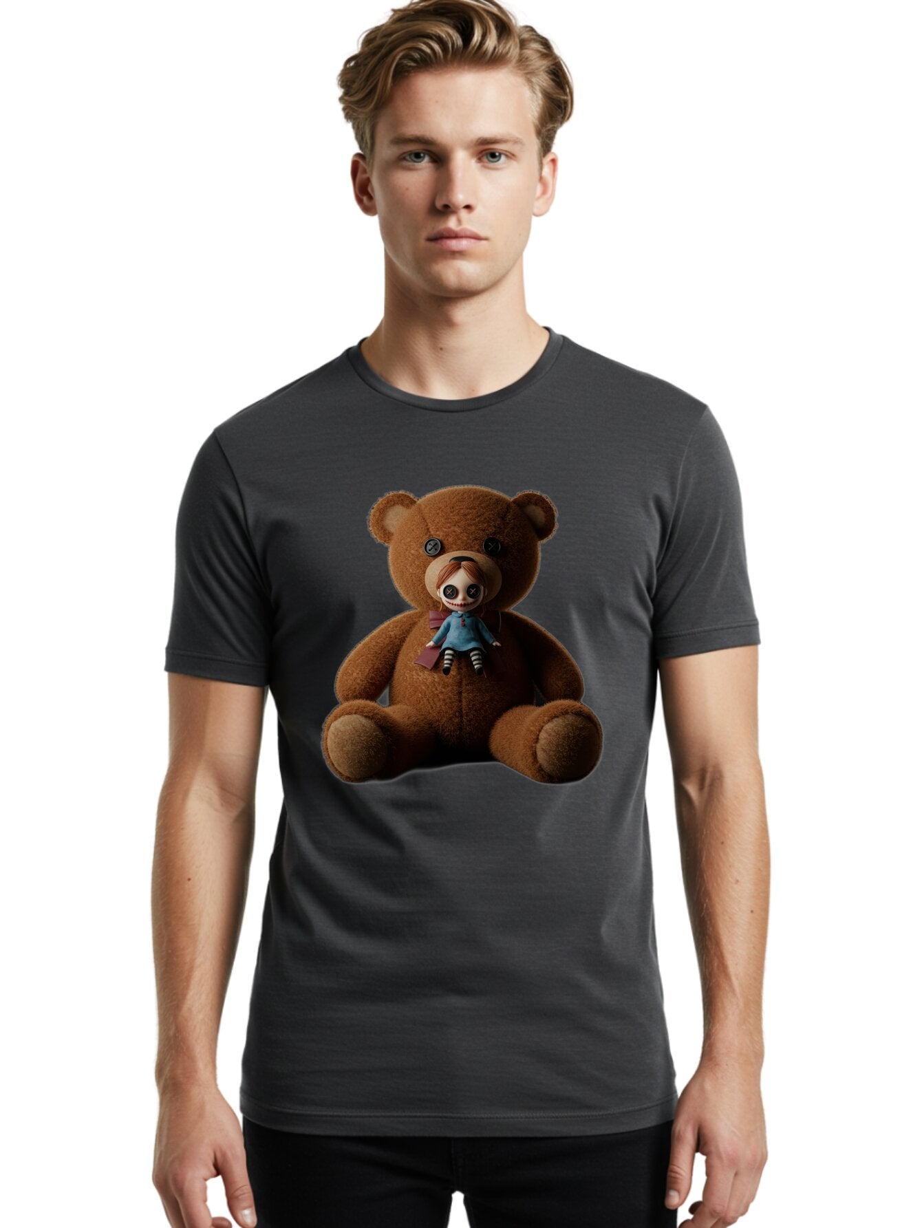 Teddy-Head-Annabelle Men'S Graphic Tee, 100% Cotton, Comfortable Casual Summer Wear, Machine Washable, Vintage Camera, Old Camera, Antique Camera, Black Camera, Classic Photography, Photography Equipment, Nostalgic Device, Film Camera, Ban723 23