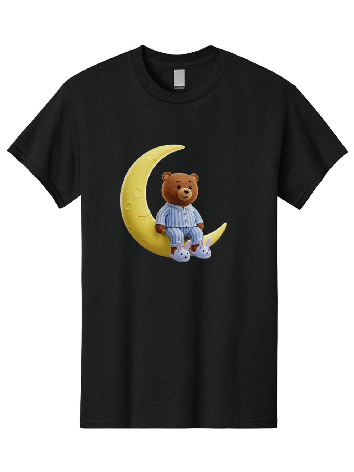 Teddy-On-Crescent-Moon Men'S Graphic Tee, 100% Cotton, Comfortable Casual Summer Wear, Machine Washable, Vintage Camera, Old Camera, Antique Camera, Black Camera, Classic Photography, Photography Equipment, Nostalgic Device, Film Camera, Ban729 6