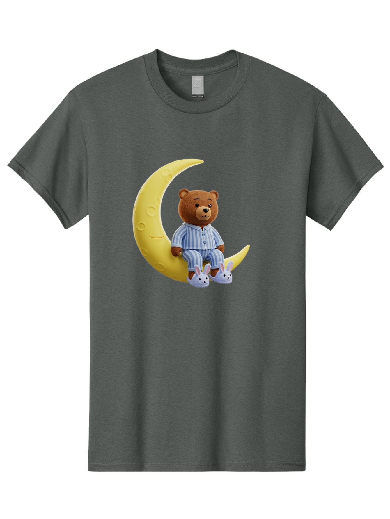 Teddy-On-Crescent-Moon Men'S Graphic Tee, 100% Cotton, Comfortable Casual Summer Wear, Machine Washable, Vintage Camera, Old Camera, Antique Camera, Black Camera, Classic Photography, Photography Equipment, Nostalgic Device, Film Camera, Ban729 12