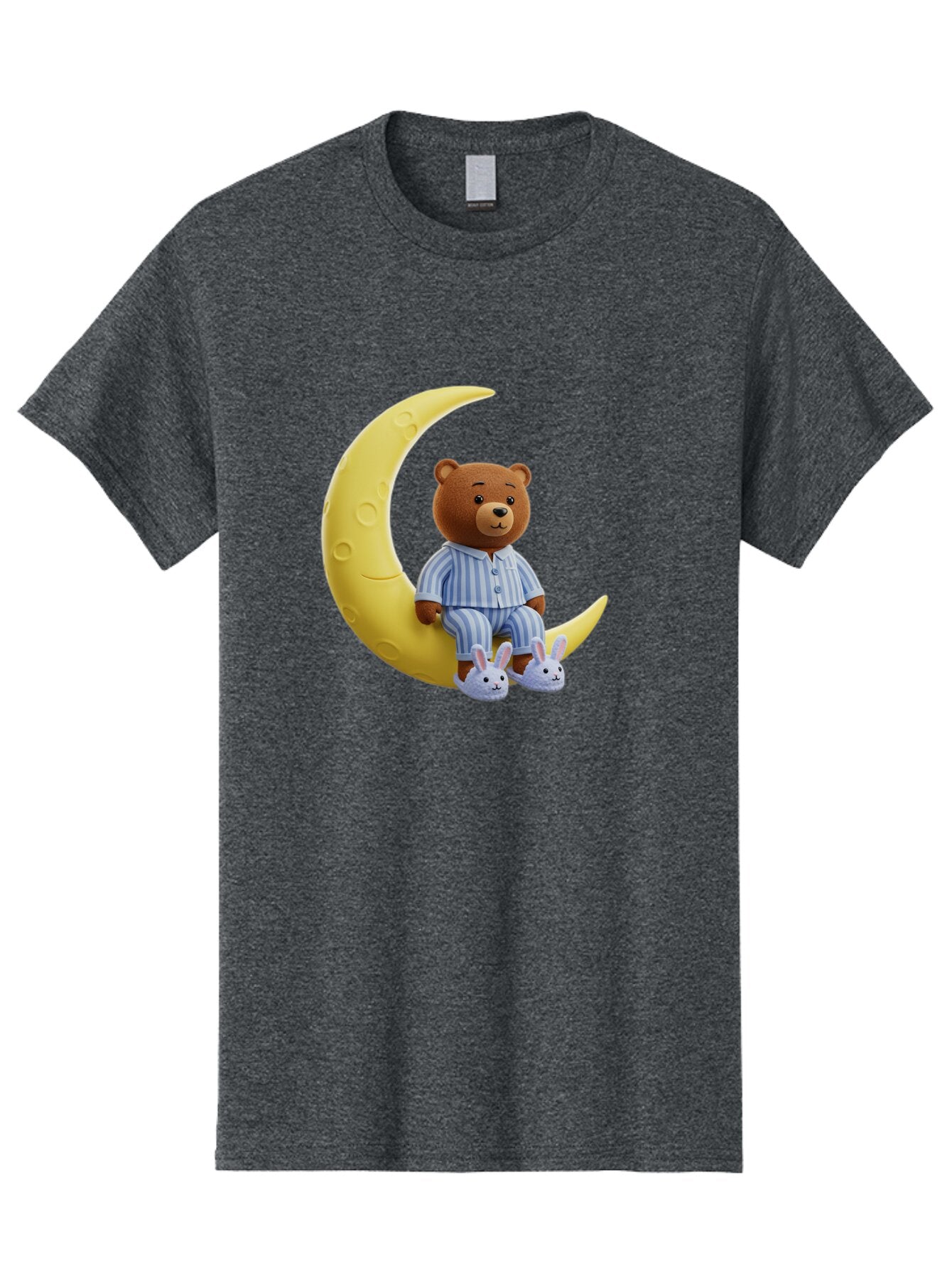 Teddy-On-Crescent-Moon Men'S Graphic Tee, 100% Cotton, Comfortable Casual Summer Wear, Machine Washable, Vintage Camera, Old Camera, Antique Camera, Black Camera, Classic Photography, Photography Equipment, Nostalgic Device, Film Camera, Ban729