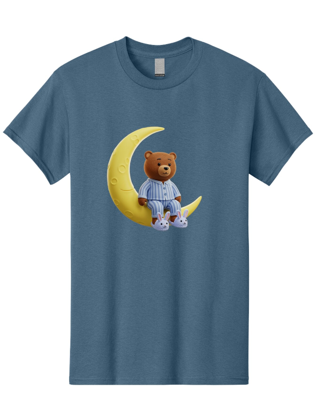 Teddy-On-Crescent-Moon Men'S Graphic Tee, 100% Cotton, Comfortable Casual Summer Wear, Machine Washable, Vintage Camera, Old Camera, Antique Camera, Black Camera, Classic Photography, Photography Equipment, Nostalgic Device, Film Camera, Ban729 11