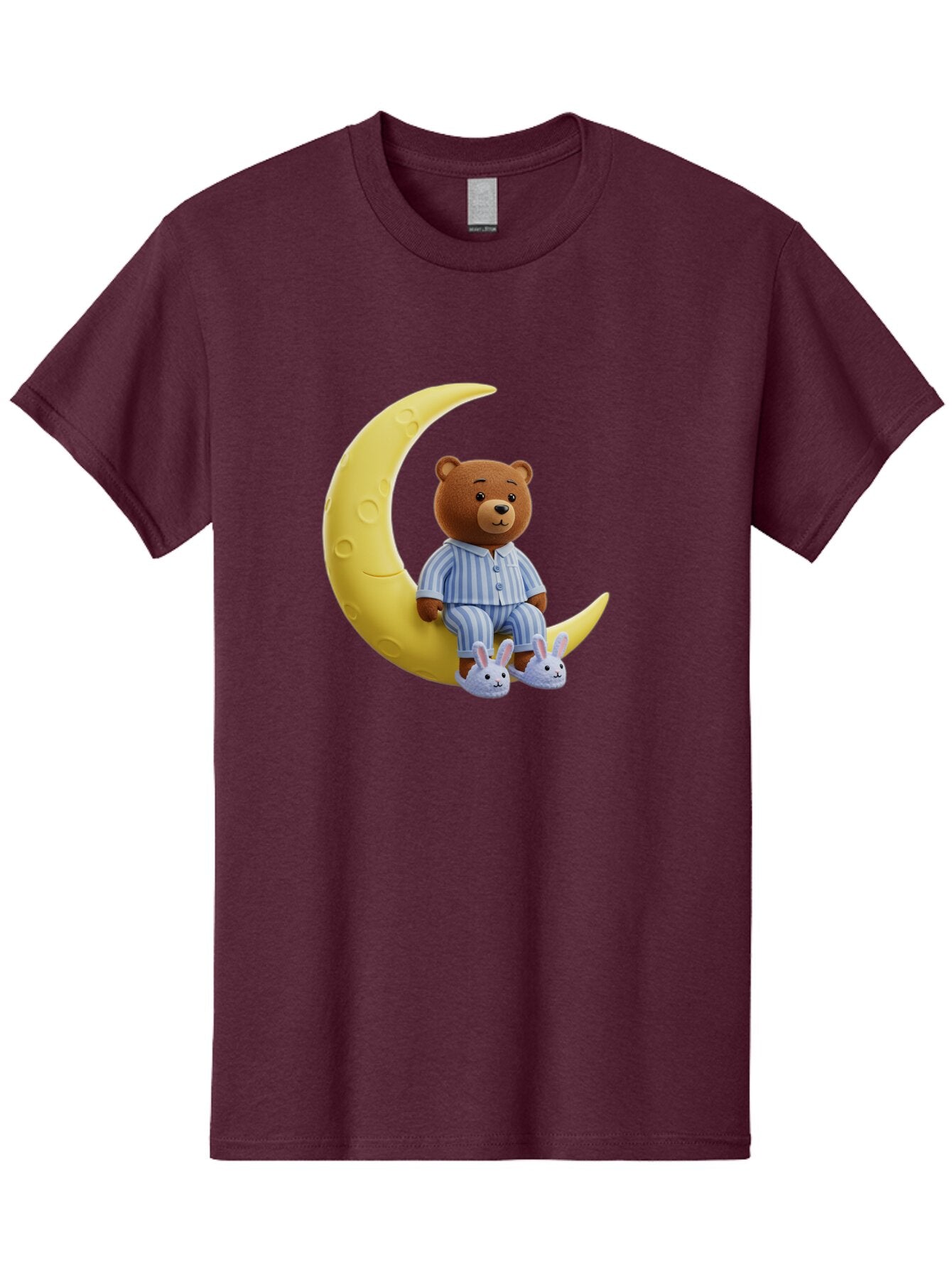 Teddy-On-Crescent-Moon Men'S Graphic Tee, 100% Cotton, Comfortable Casual Summer Wear, Machine Washable, Vintage Camera, Old Camera, Antique Camera, Black Camera, Classic Photography, Photography Equipment, Nostalgic Device, Film Camera, Ban729 5