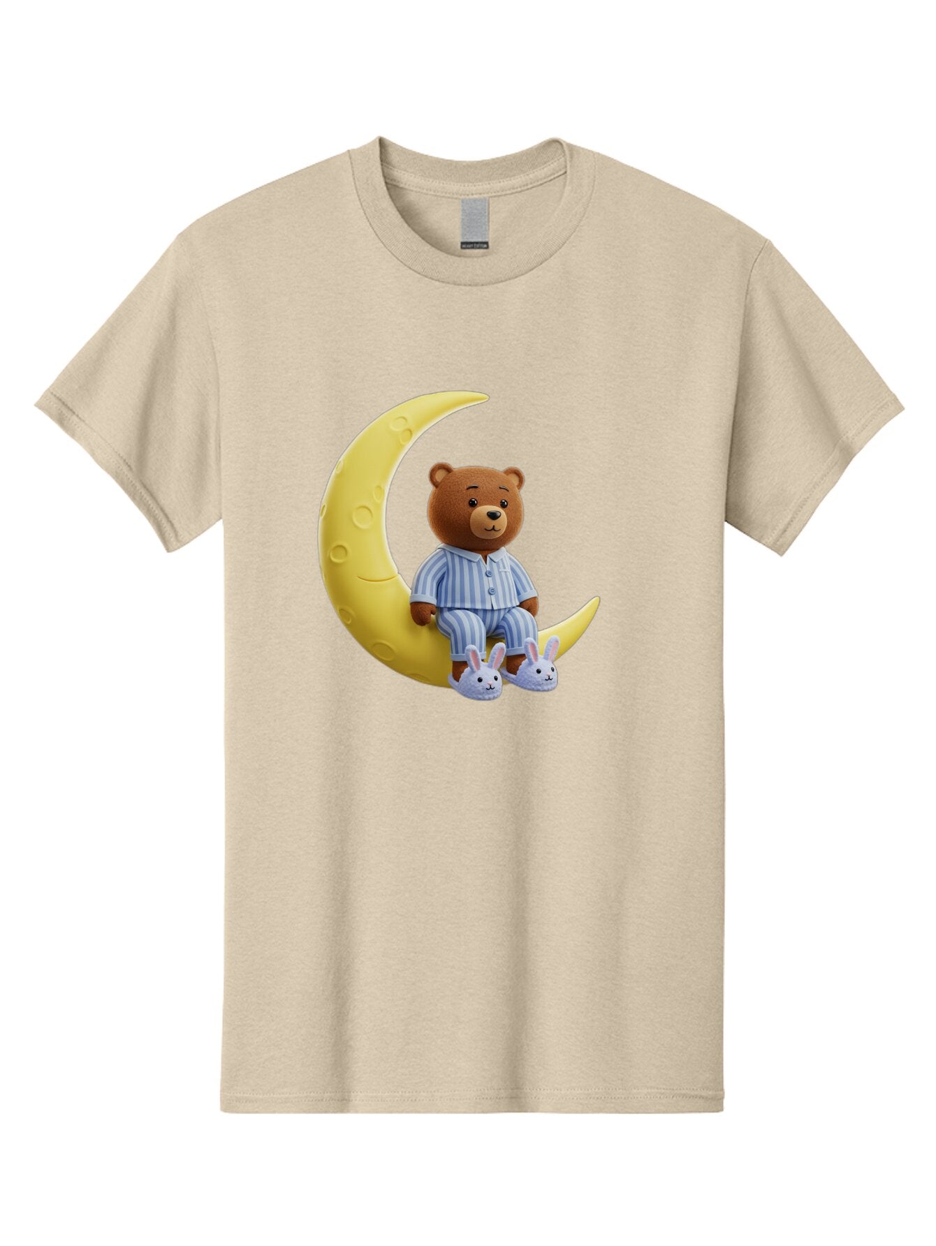Teddy-On-Crescent-Moon Men'S Graphic Tee, 100% Cotton, Comfortable Casual Summer Wear, Machine Washable, Vintage Camera, Old Camera, Antique Camera, Black Camera, Classic Photography, Photography Equipment, Nostalgic Device, Film Camera, Ban729 4