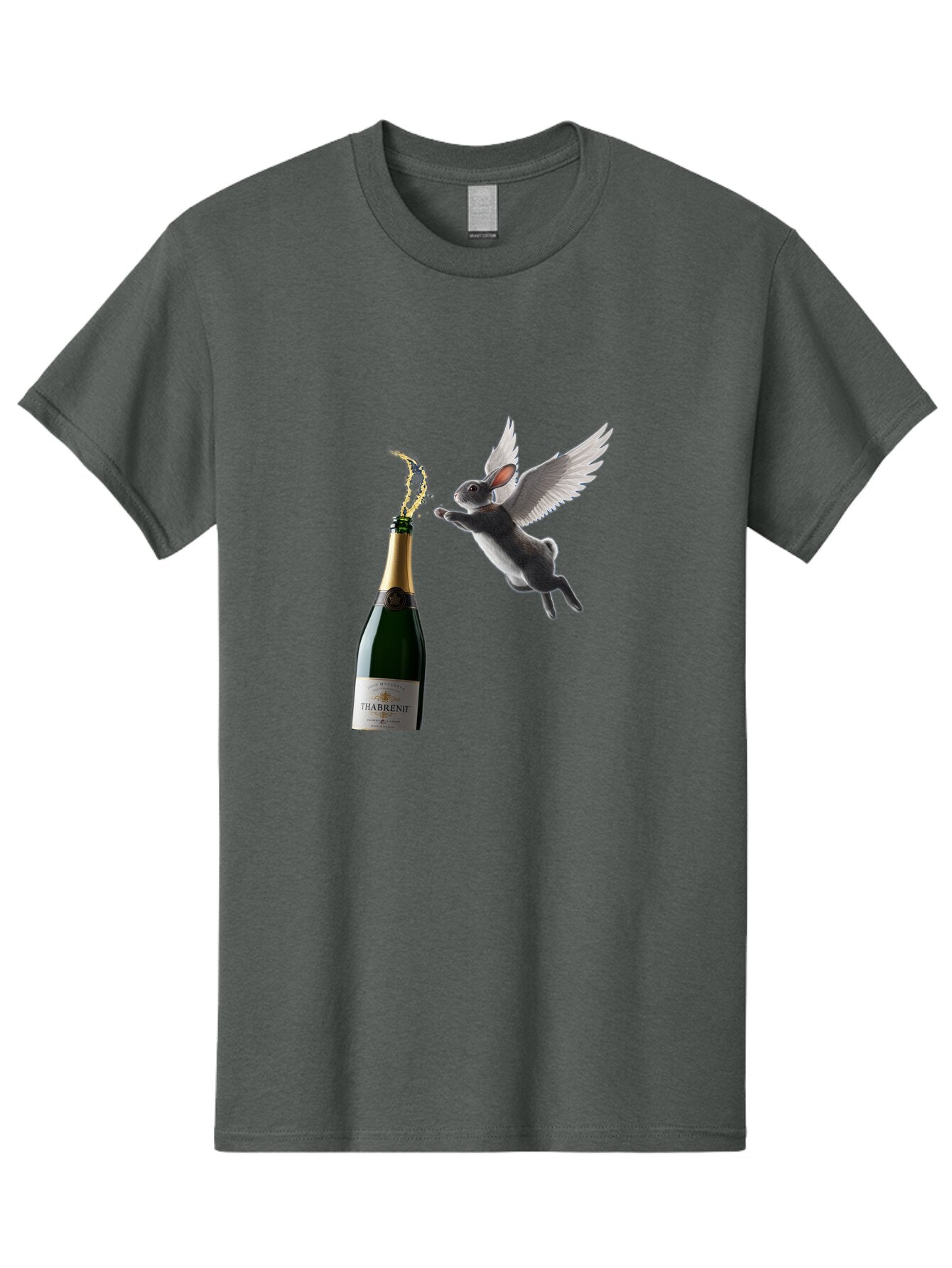 Thabrent-Champagne-Bottle-And-Flying-Bunny Men'S Graphic Tee, 100% Cotton, Comfortable Casual Summer Wear, Machine Washable, Vintage Camera, Old Camera, Antique Camera, Black Camera, Classic Photography, Photography Equipment, Ban737 13