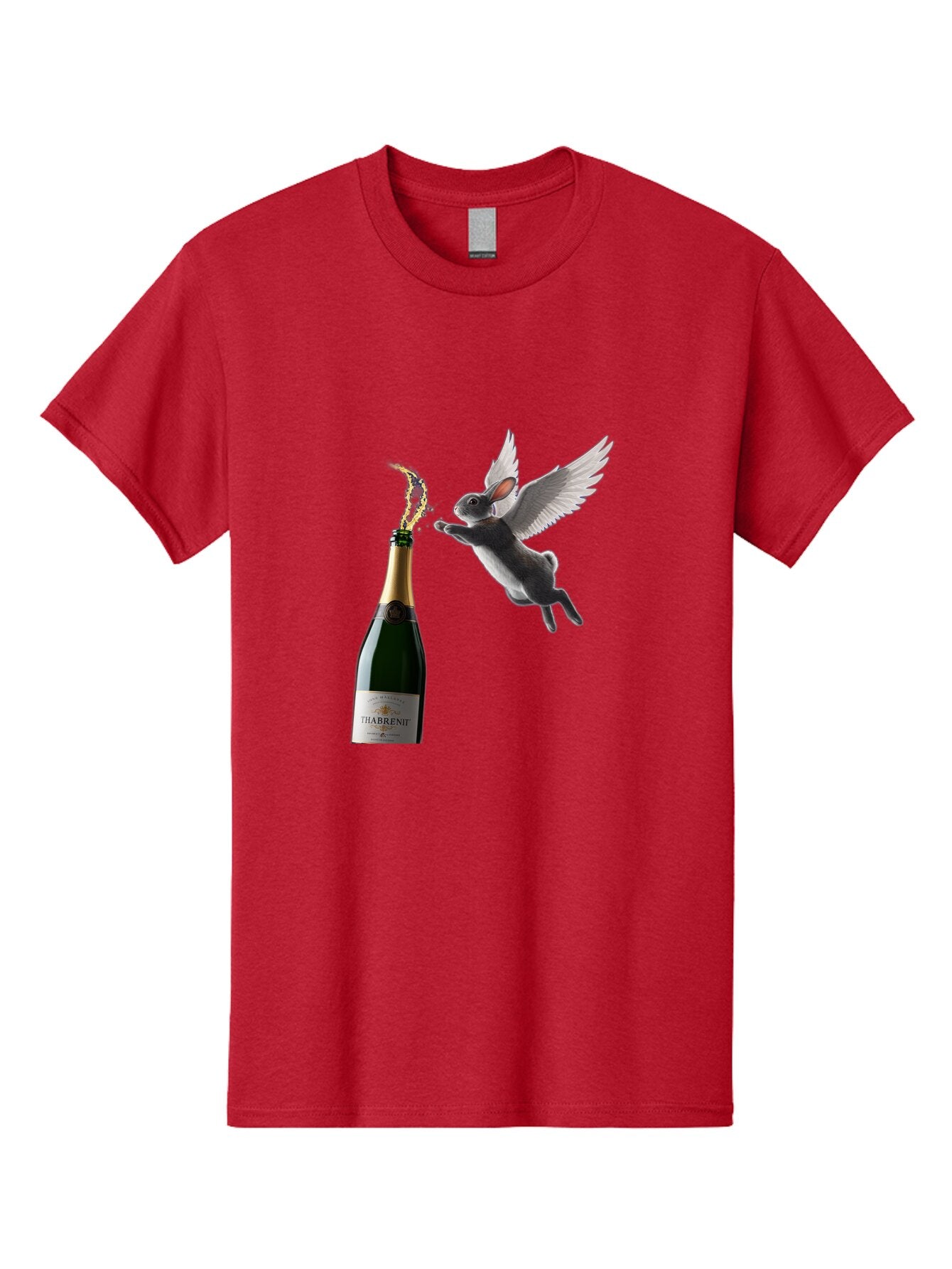 Thabrent-Champagne-Bottle-And-Flying-Bunny Men'S Graphic Tee, 100% Cotton, Comfortable Casual Summer Wear, Machine Washable, Vintage Camera, Old Camera, Antique Camera, Black Camera, Classic Photography, Photography Equipment, Ban737 15