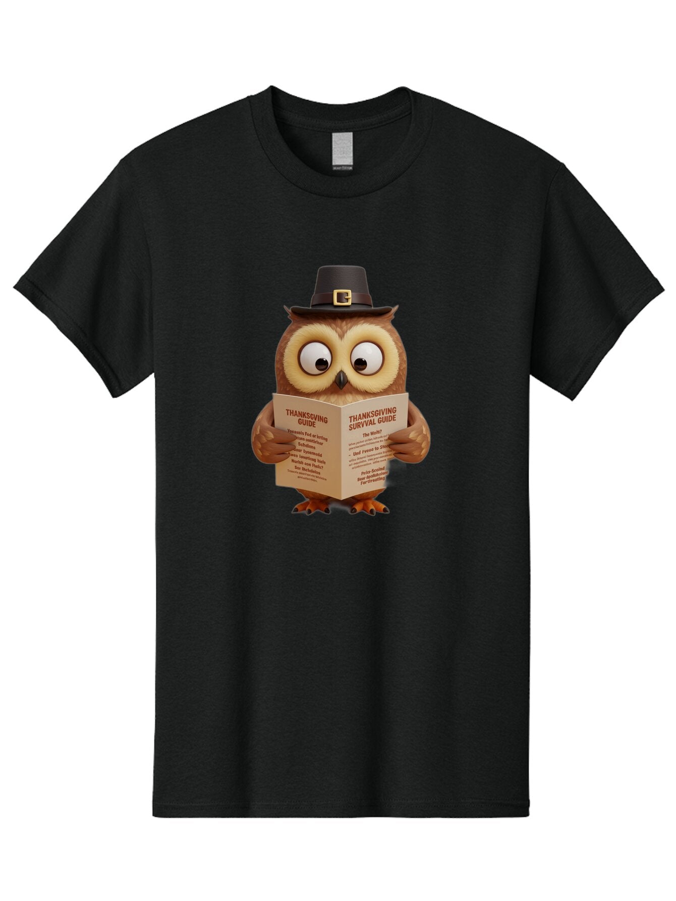 Thanksgiving-Survival-Guide-Owl-1 Men'S Graphic Tee, 100% Cotton, Comfortable Casual Summer Wear, Machine Washable, Vintage Camera, Old Camera, Antique Camera, Black Camera, Classic Photography, Photography Equipment, Nostalgic Device, Ban750 15