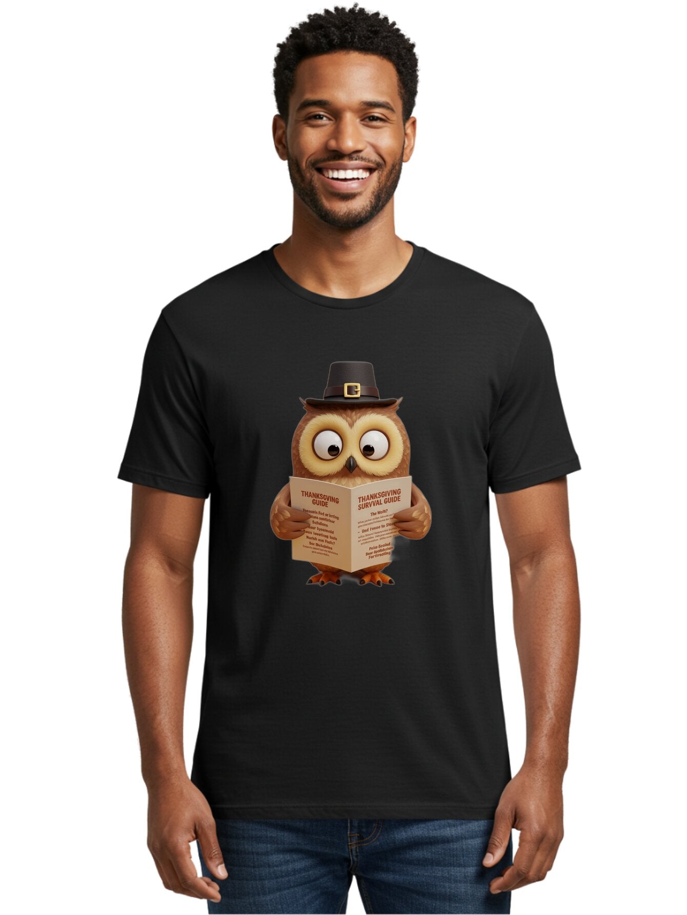 Thanksgiving-Survival-Guide-Owl-1 Men'S Graphic Tee, 100% Cotton, Comfortable Casual Summer Wear, Machine Washable, Vintage Camera, Old Camera, Antique Camera, Black Camera, Classic Photography, Photography Equipment, Nostalgic Device, Ban750 30