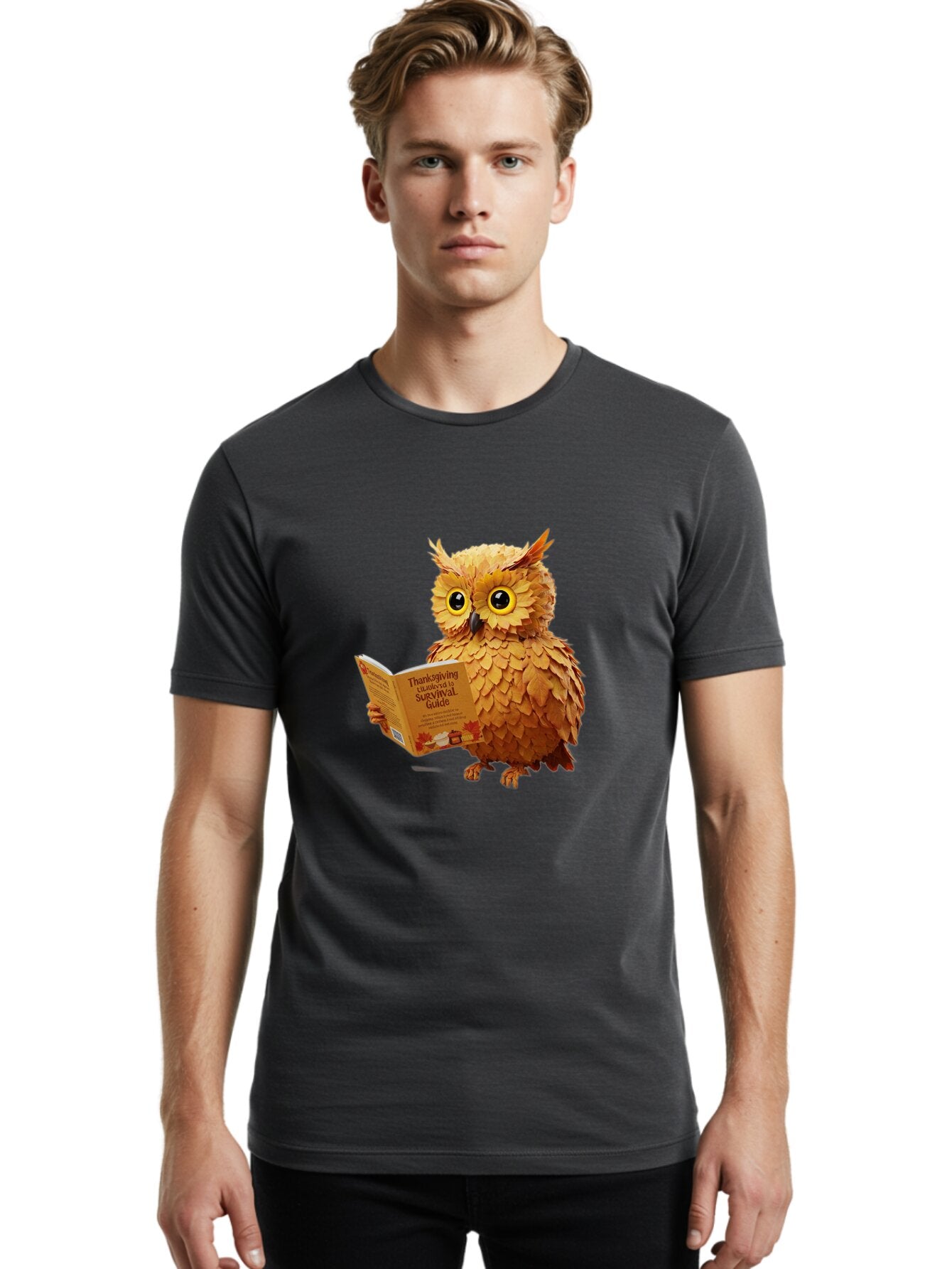 Thanksgiving-Survival-Guide-Owl-2 Men'S Graphic Tee, 100% Cotton, Comfortable Casual Summer Wear, Machine Washable, Vintage Camera, Old Camera, Antique Camera, Black Camera, Classic Photography, Photography Equipment, Nostalgic Device, Ban751 30