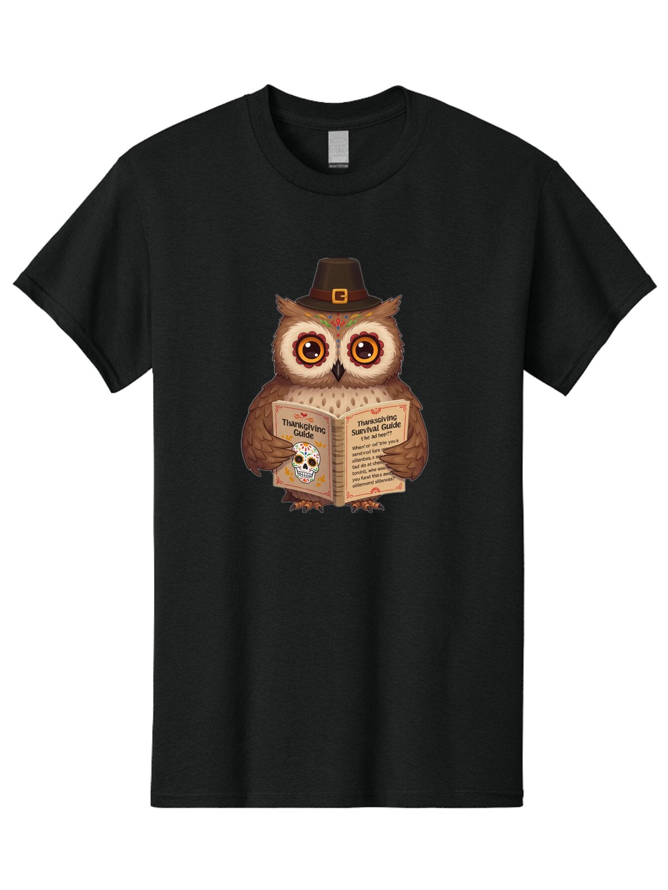 Thanksgiving-Survival-Guide-Owl-3 Men'S Graphic Tee, 100% Cotton, Comfortable Casual Summer Wear, Machine Washable, Vintage Camera, Old Camera, Antique Camera, Black Camera, Classic Photography, Photography Equipment, Nostalgic Device, Ban752