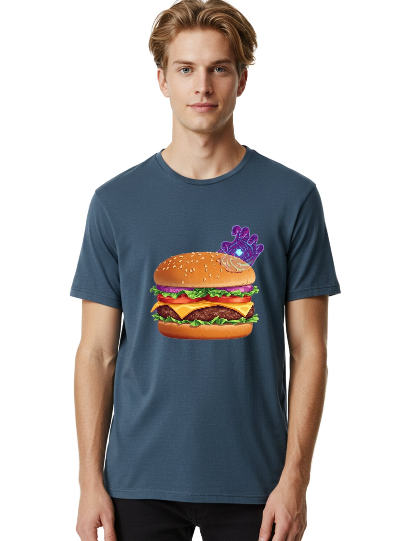 Thanos-Burger Men'S Graphic Tee, 100% Cotton, Comfortable Casual Summer Wear, Machine Washable, Vintage Camera, Old Camera, Antique Camera, Black Camera, Classic Photography, Photography Equipment, Nostalgic Device, Film Camera, Camera Art Ban756 24