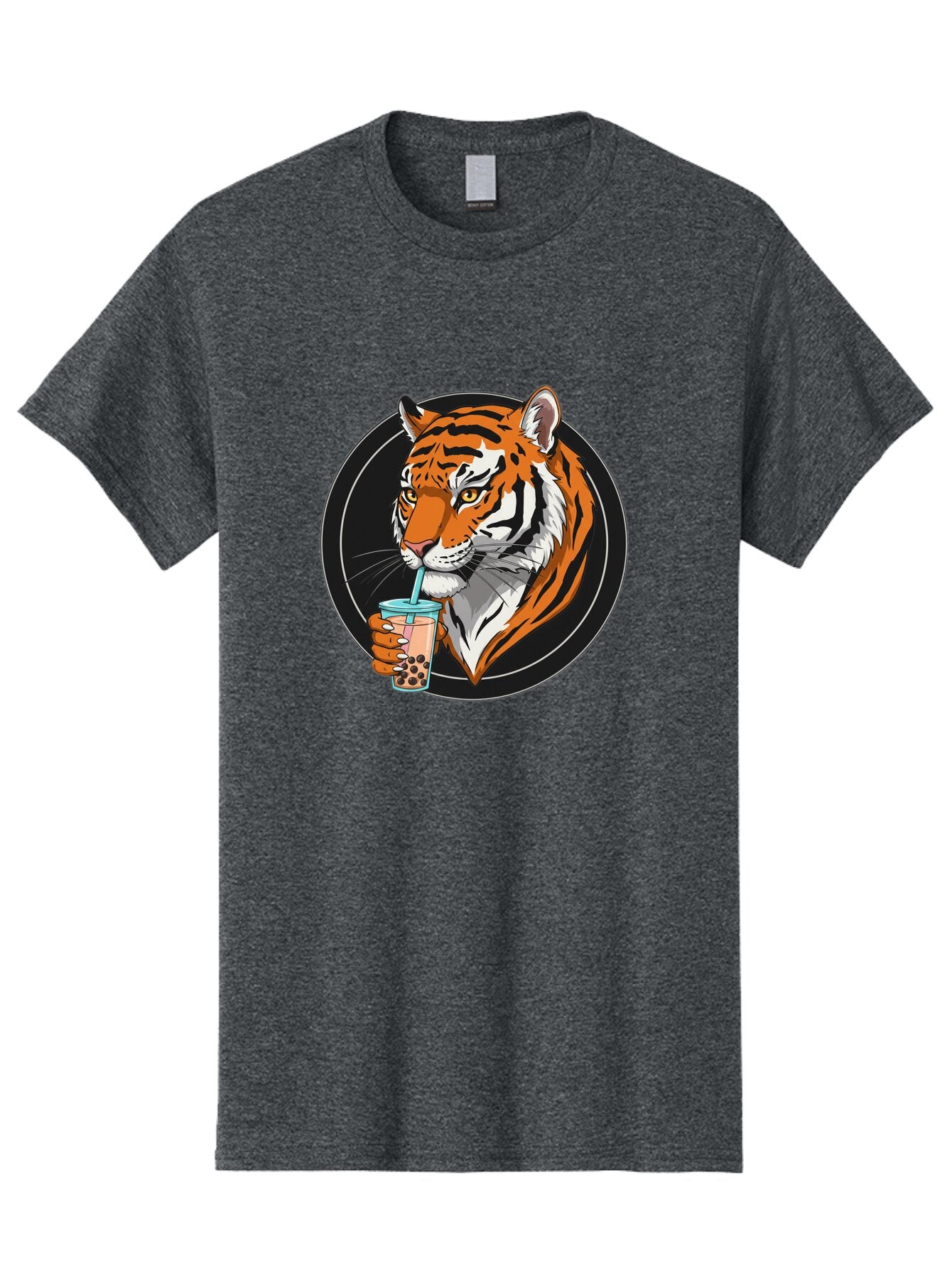 Tiger-Bubble-Tea-1 Men'S Graphic Tee, 100% Cotton, Comfortable Casual Summer Wear, Machine Washable, Vintage Camera, Old Camera, Antique Camera, Black Camera, Classic Photography, Photography Equipment, Nostalgic Device, Film Camera, Ban760 6