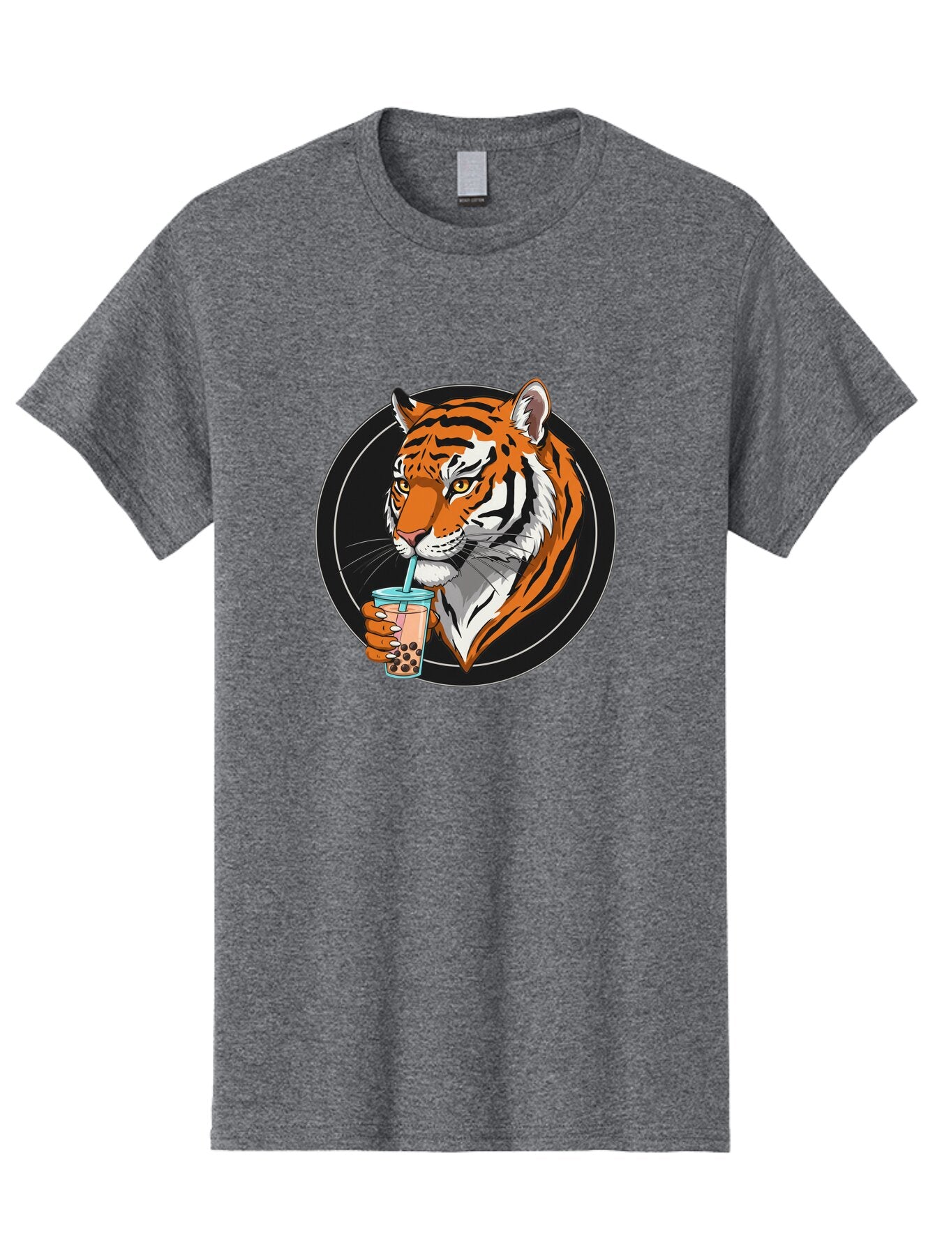 Tiger-Bubble-Tea-1 Men'S Graphic Tee, 100% Cotton, Comfortable Casual Summer Wear, Machine Washable, Vintage Camera, Old Camera, Antique Camera, Black Camera, Classic Photography, Photography Equipment, Nostalgic Device, Film Camera, Ban760 7