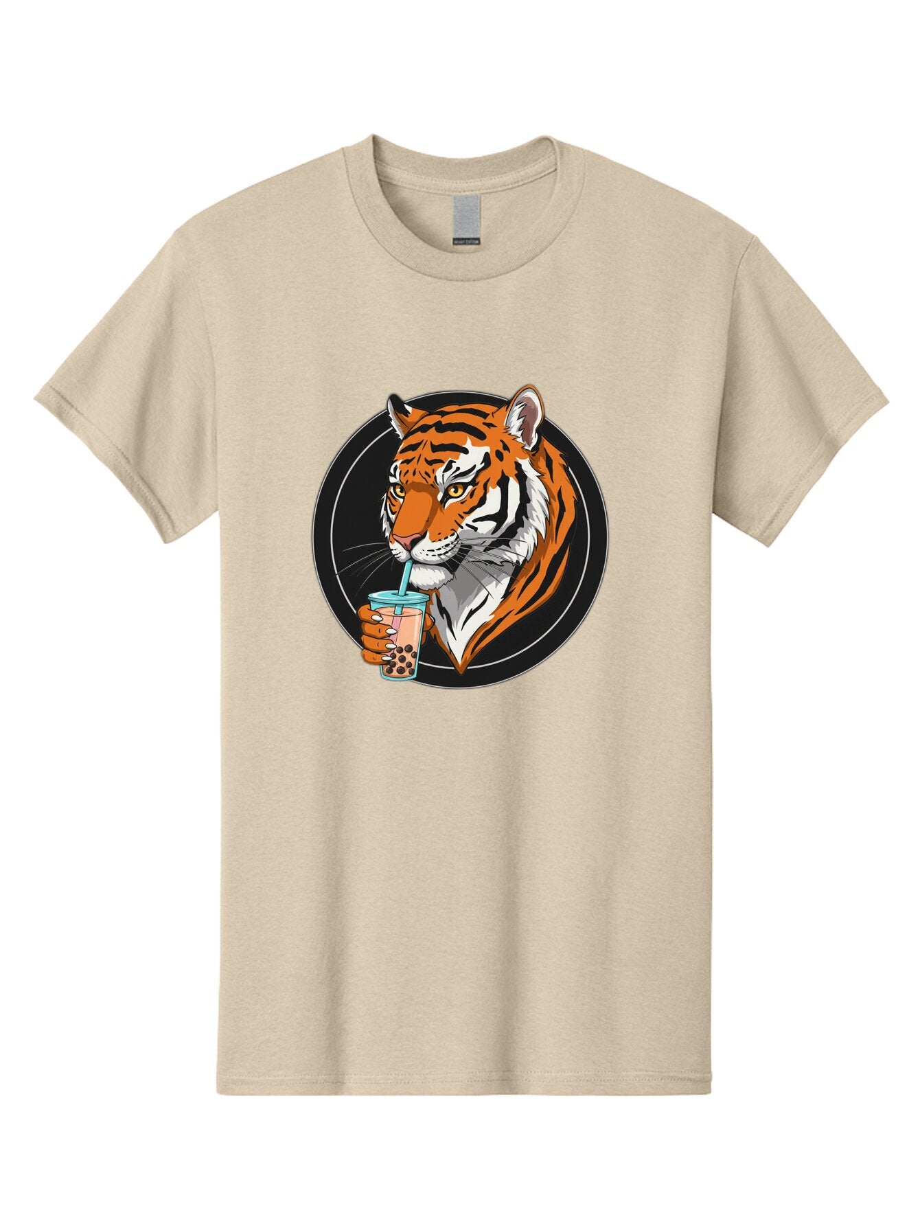 Tiger-Bubble-Tea-1 Men'S Graphic Tee, 100% Cotton, Comfortable Casual Summer Wear, Machine Washable, Vintage Camera, Old Camera, Antique Camera, Black Camera, Classic Photography, Photography Equipment, Nostalgic Device, Film Camera, Ban760 10