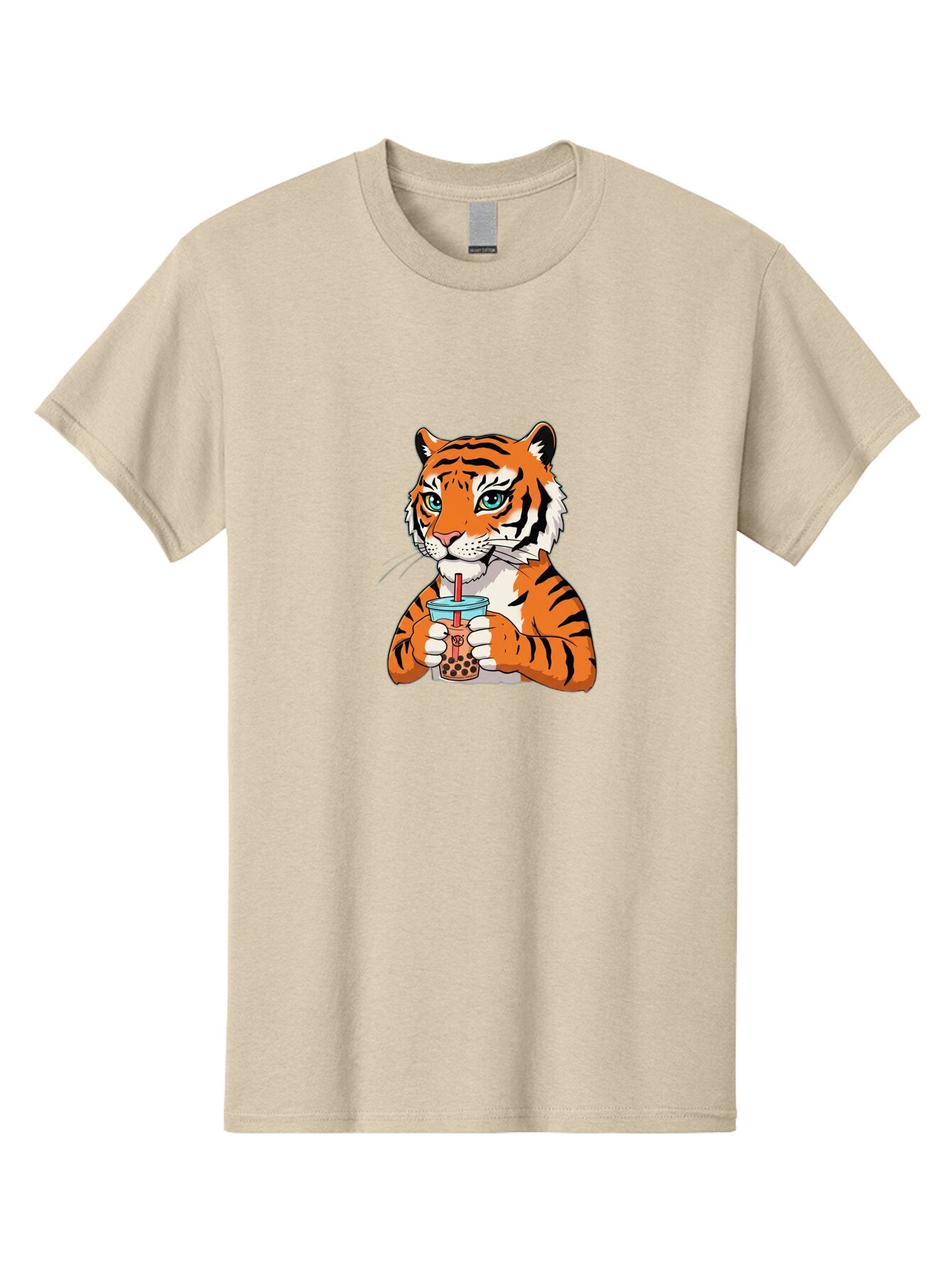 Tiger-Bubble-Tea-2 Men'S Graphic Tee, 100% Cotton, Comfortable Casual Summer Wear, Machine Washable, Vintage Camera, Old Camera, Antique Camera, Black Camera, Classic Photography, Photography Equipment, Nostalgic Device, Film Camera, Ban761 3