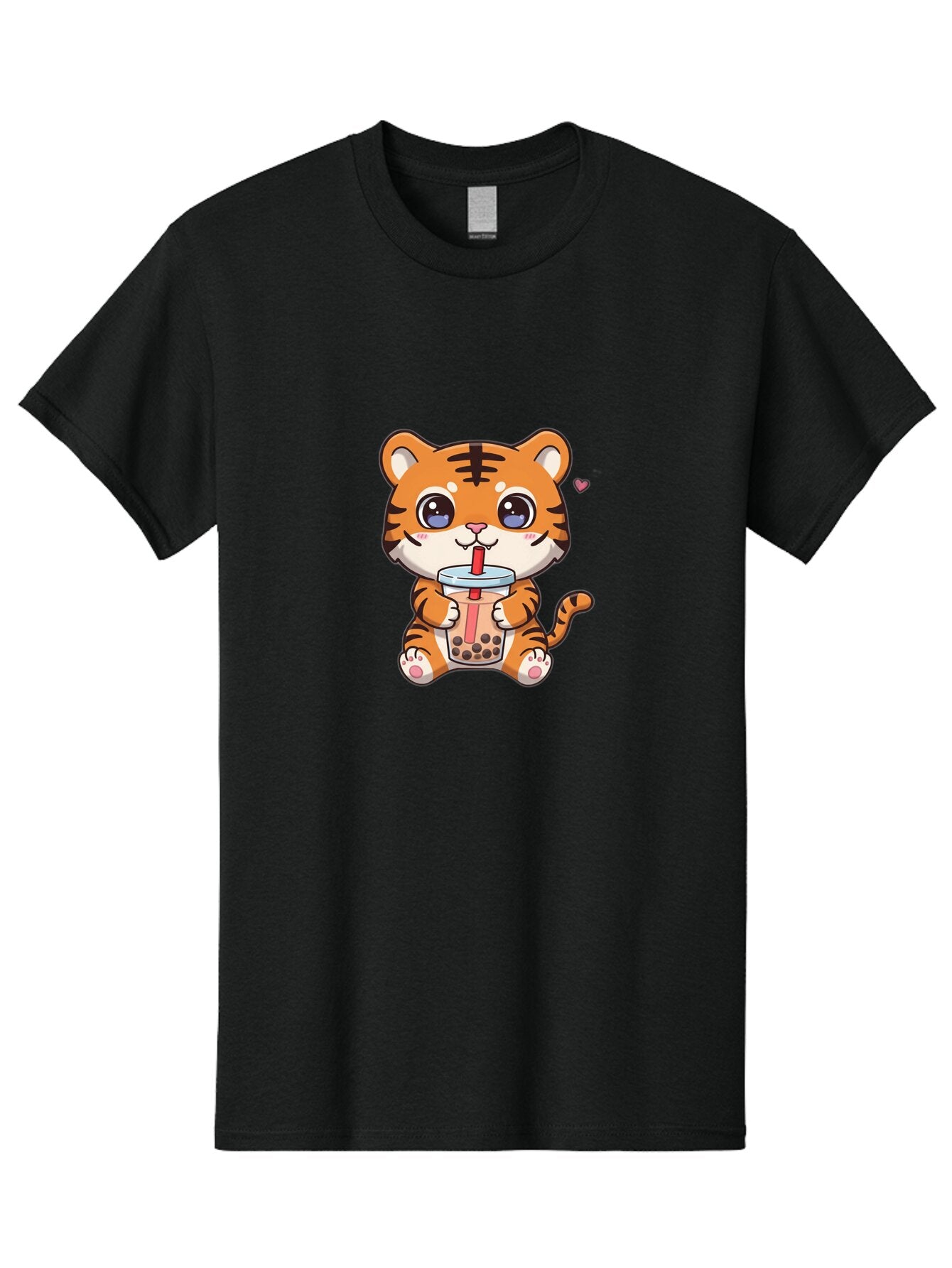 Tiger-Drinking-Boba-1 Men'S Graphic Tee, 100% Cotton, Comfortable Casual Summer Wear, Machine Washable, Vintage Camera, Old Camera, Antique Camera, Black Camera, Classic Photography, Photography Equipment, Nostalgic Device, Film Camera, Ban763 10