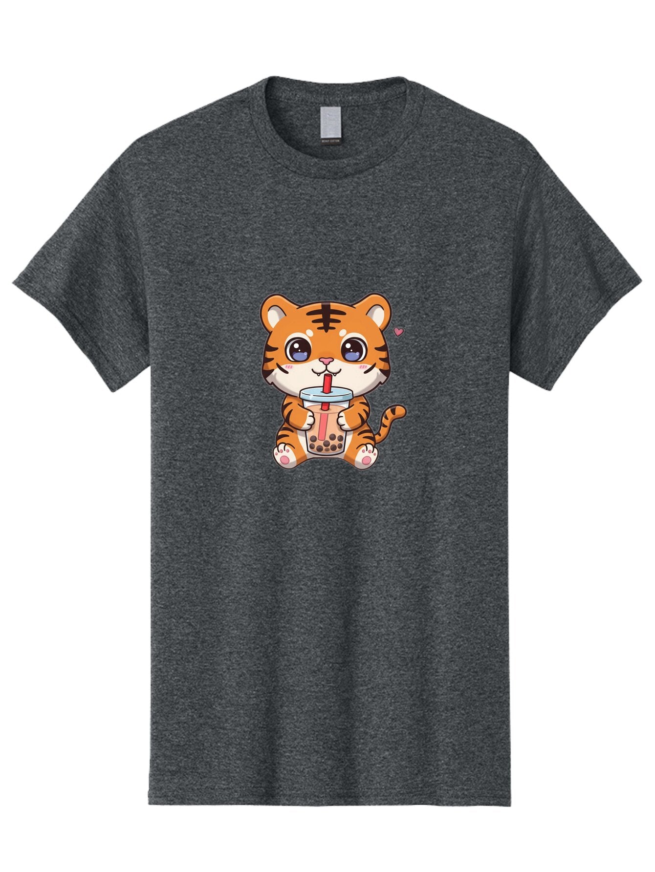 Tiger-Drinking-Boba-1 Men'S Graphic Tee, 100% Cotton, Comfortable Casual Summer Wear, Machine Washable, Vintage Camera, Old Camera, Antique Camera, Black Camera, Classic Photography, Photography Equipment, Nostalgic Device, Film Camera, Ban763 3