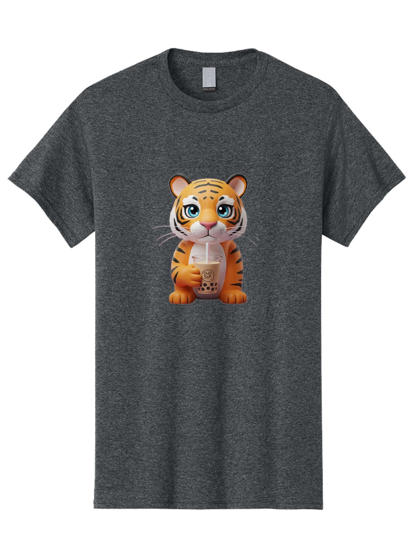 Tiger-Drinking-Boba-2 Men'S Graphic Tee, 100% Cotton, Comfortable Casual Summer Wear, Machine Washable, Vintage Camera, Old Camera, Antique Camera, Black Camera, Classic Photography, Photography Equipment, Nostalgic Device, Film Camera, Ban764 14