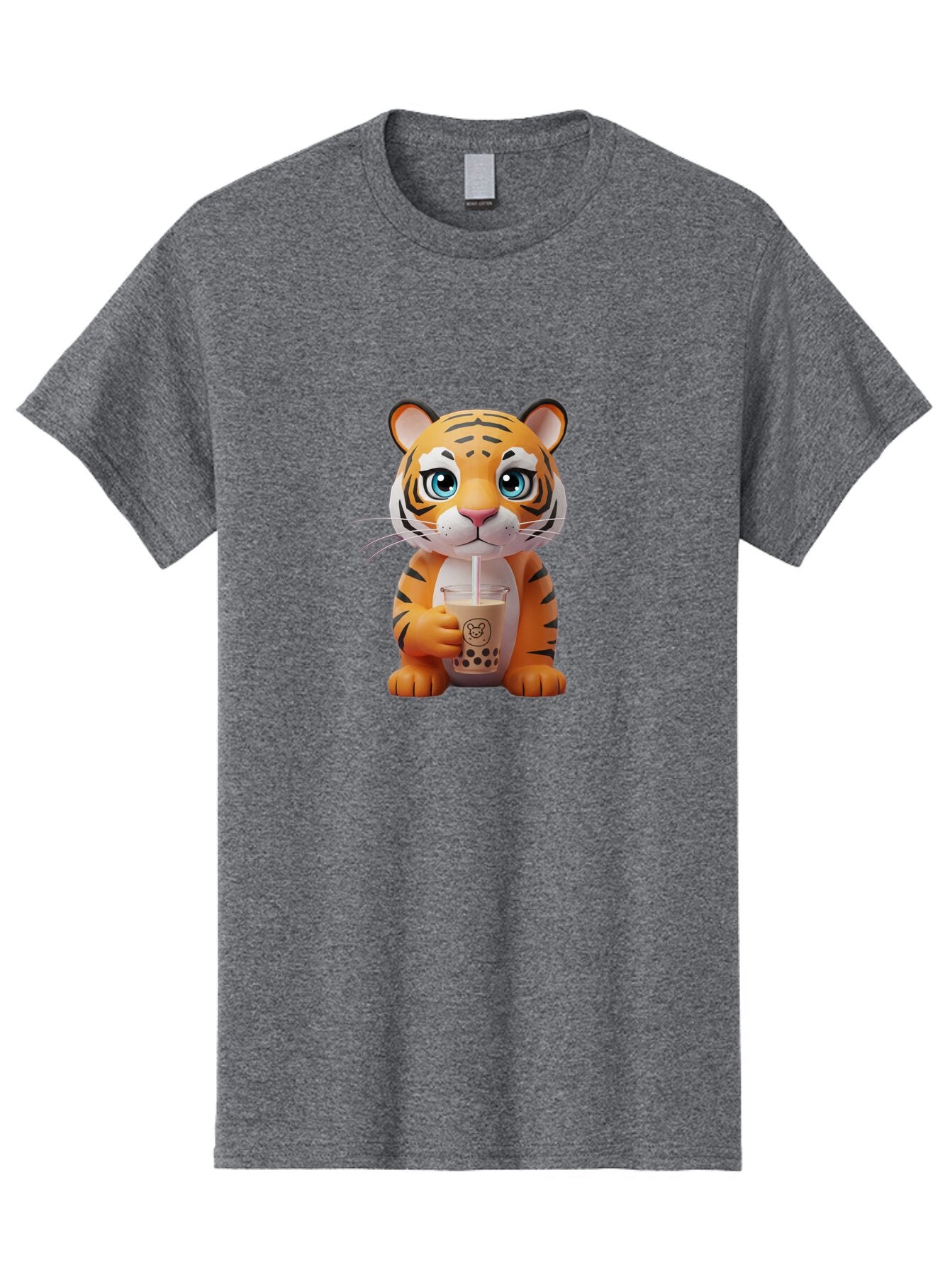 Tiger-Drinking-Boba-2 Men'S Graphic Tee, 100% Cotton, Comfortable Casual Summer Wear, Machine Washable, Vintage Camera, Old Camera, Antique Camera, Black Camera, Classic Photography, Photography Equipment, Nostalgic Device, Film Camera, Ban764 10