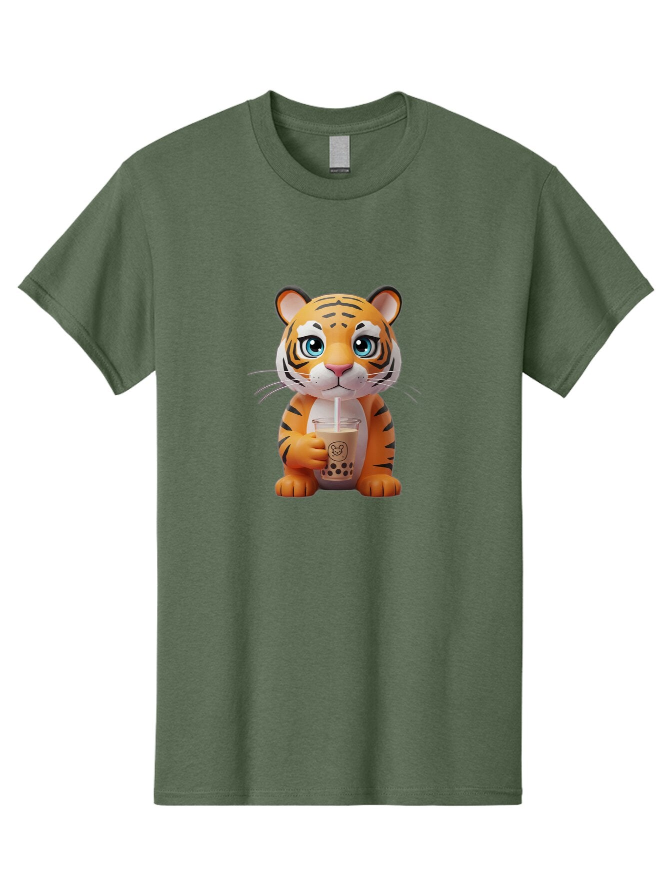 Tiger-Drinking-Boba-2 Men'S Graphic Tee, 100% Cotton, Comfortable Casual Summer Wear, Machine Washable, Vintage Camera, Old Camera, Antique Camera, Black Camera, Classic Photography, Photography Equipment, Nostalgic Device, Film Camera, Ban764