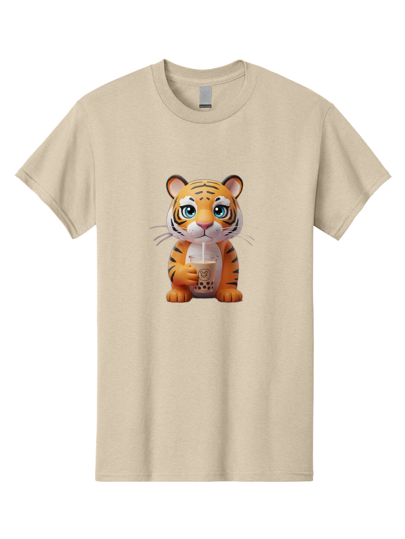 Tiger-Drinking-Boba-2 Men'S Graphic Tee, 100% Cotton, Comfortable Casual Summer Wear, Machine Washable, Vintage Camera, Old Camera, Antique Camera, Black Camera, Classic Photography, Photography Equipment, Nostalgic Device, Film Camera, Ban764 13