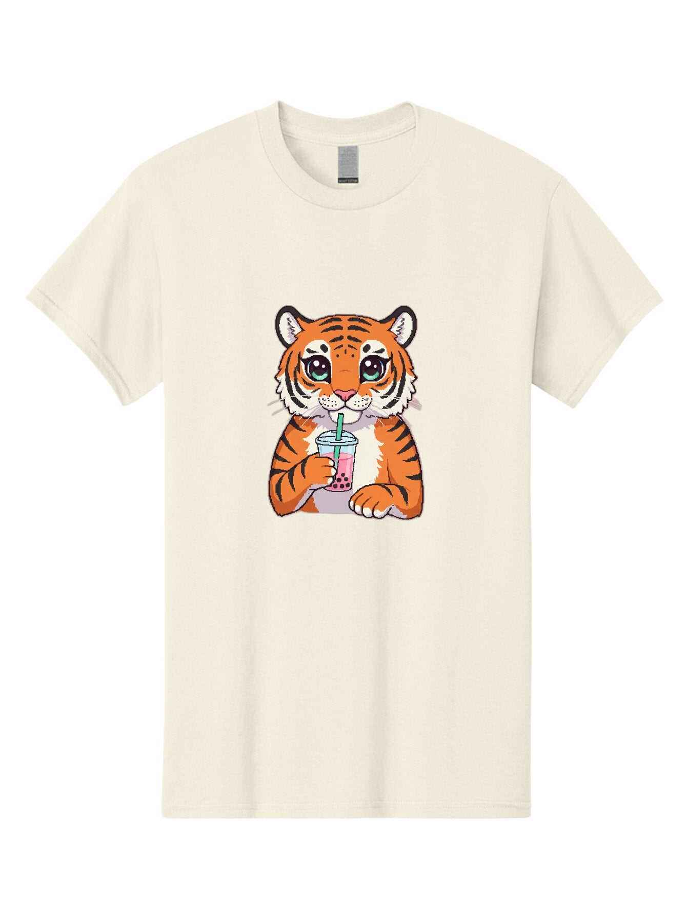 Tiger-Drinking-Bubble-Tea-1 Men'S Graphic Tee, 100% Cotton, Comfortable Casual Summer Wear, Machine Washable, Vintage Camera, Old Camera, Antique Camera, Black Camera, Classic Photography, Photography Equipment, Nostalgic Device, Film Camera, Ban767 6