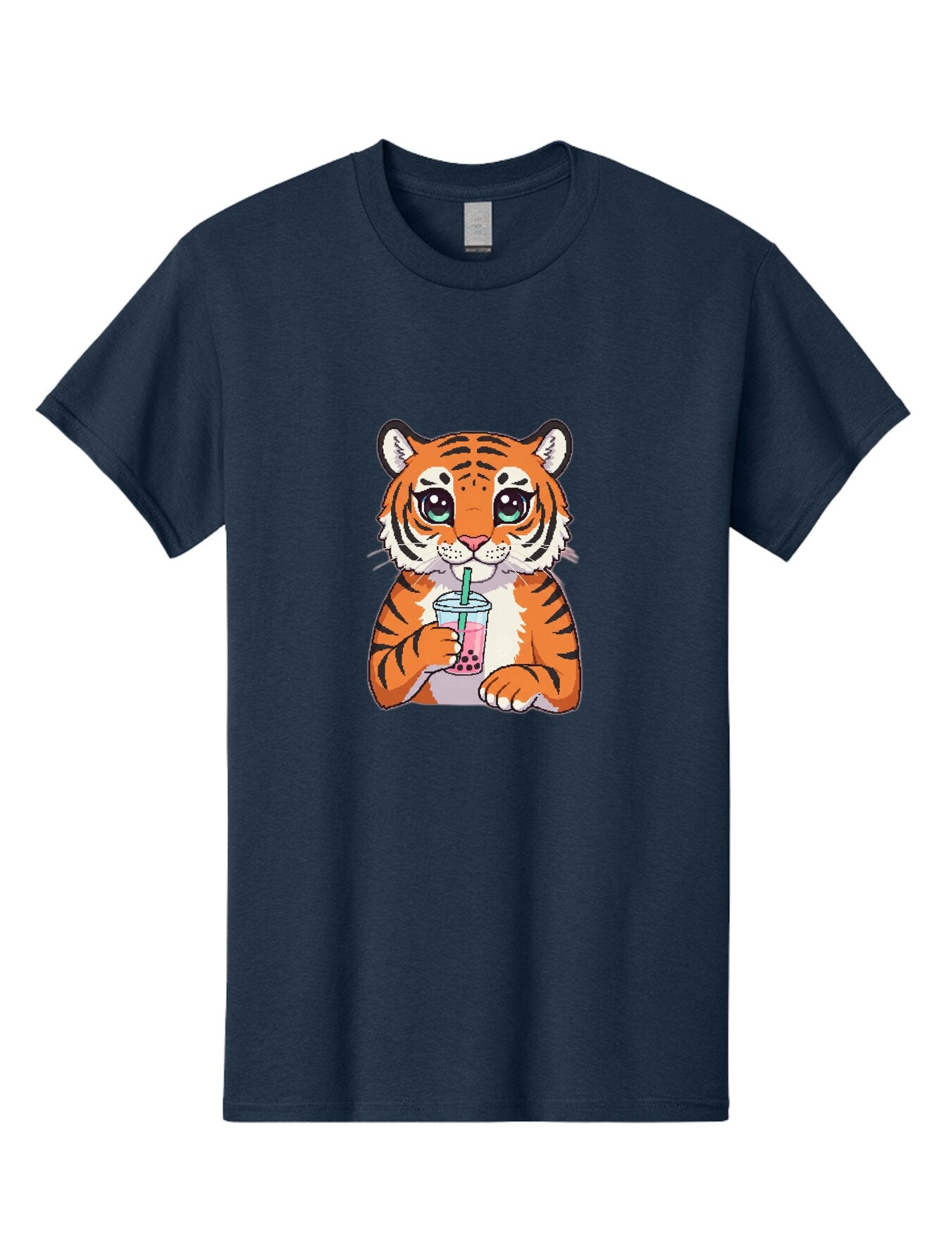 Tiger-Drinking-Bubble-Tea-1 Men'S Graphic Tee, 100% Cotton, Comfortable Casual Summer Wear, Machine Washable, Vintage Camera, Old Camera, Antique Camera, Black Camera, Classic Photography, Photography Equipment, Nostalgic Device, Film Camera, Ban767 12