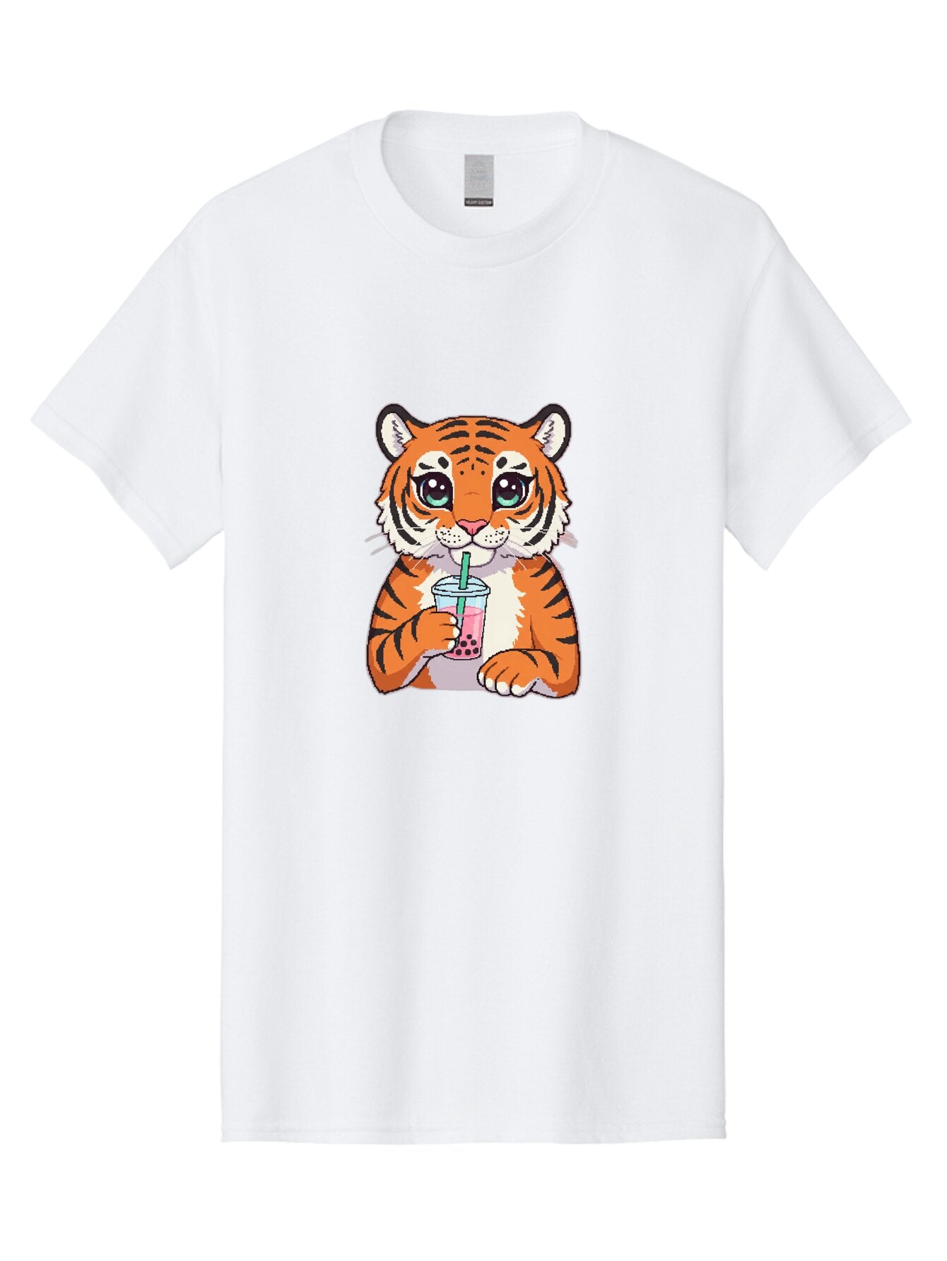 Tiger-Drinking-Bubble-Tea-1 Men'S Graphic Tee, 100% Cotton, Comfortable Casual Summer Wear, Machine Washable, Vintage Camera, Old Camera, Antique Camera, Black Camera, Classic Photography, Photography Equipment, Nostalgic Device, Film Camera, Ban767 4