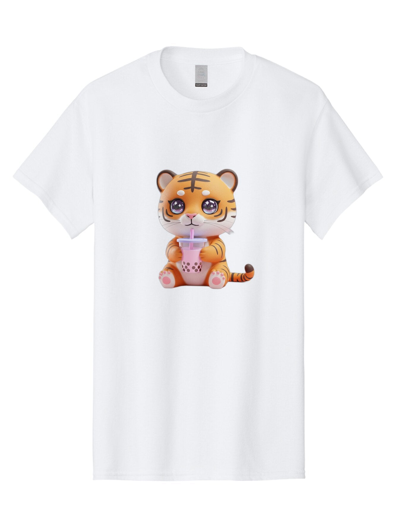 Tiger-Drinking-Bubble-Tea-2 Men'S Graphic Tee, 100% Cotton, Comfortable Casual Summer Wear, Machine Washable, Vintage Camera, Old Camera, Antique Camera, Black Camera, Classic Photography, Photography Equipment, Nostalgic Device, Film Camera, Ban768 4