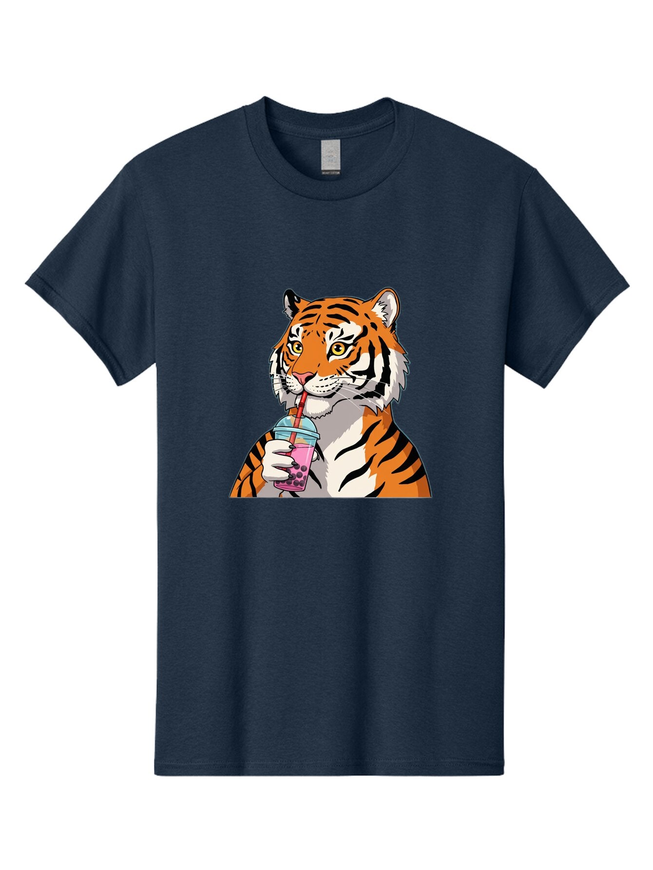 Tiger-Drinking-Bubble-Tea Men'S Graphic Tee, 100% Cotton, Comfortable Casual Summer Wear, Machine Washable, Vintage Camera, Old Camera, Antique Camera, Black Camera, Classic Photography, Photography Equipment, Nostalgic Device, Film Camera, Ban769 10