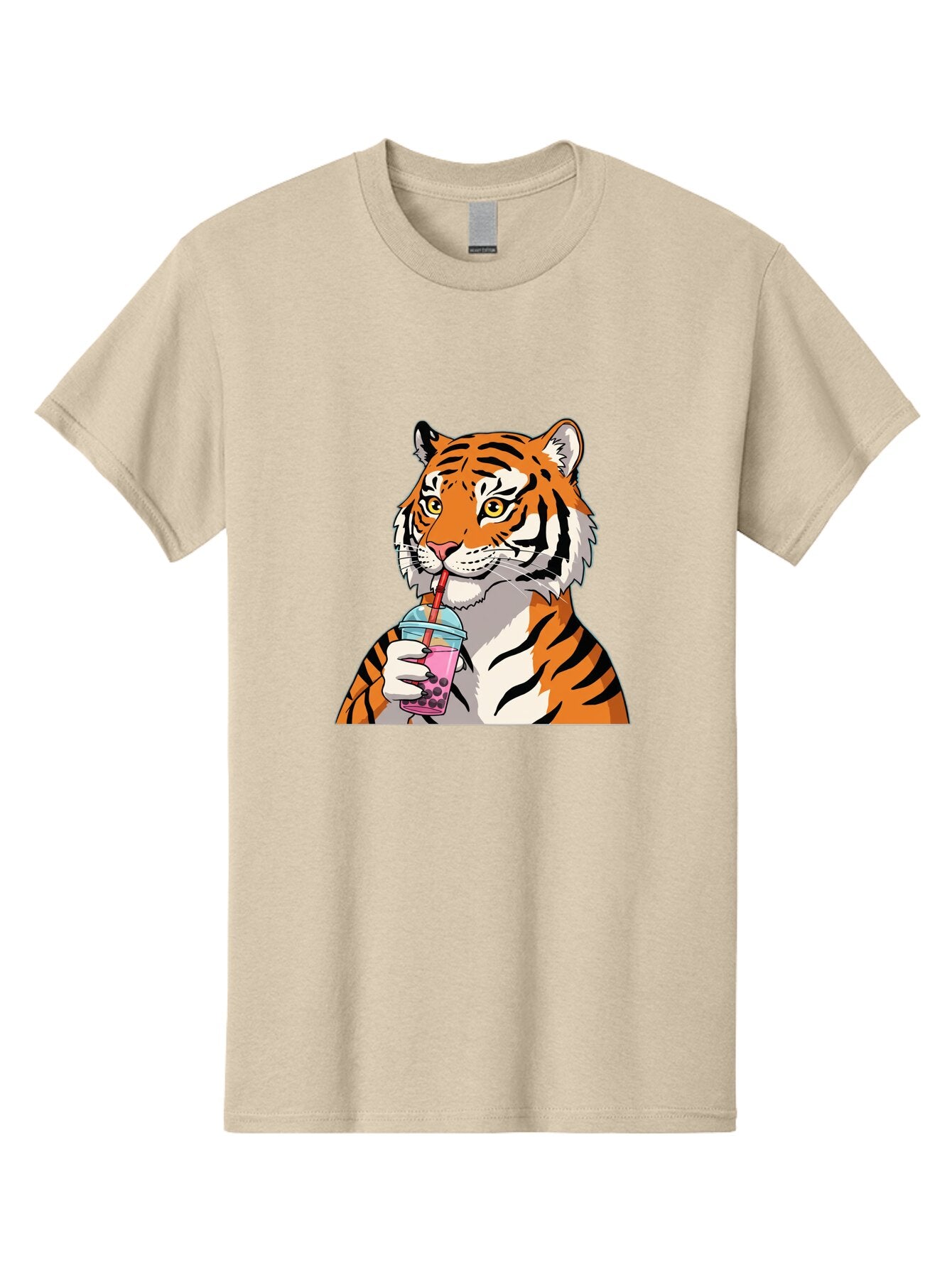 Tiger-Drinking-Bubble-Tea Men'S Graphic Tee, 100% Cotton, Comfortable Casual Summer Wear, Machine Washable, Vintage Camera, Old Camera, Antique Camera, Black Camera, Classic Photography, Photography Equipment, Nostalgic Device, Film Camera, Ban769 11