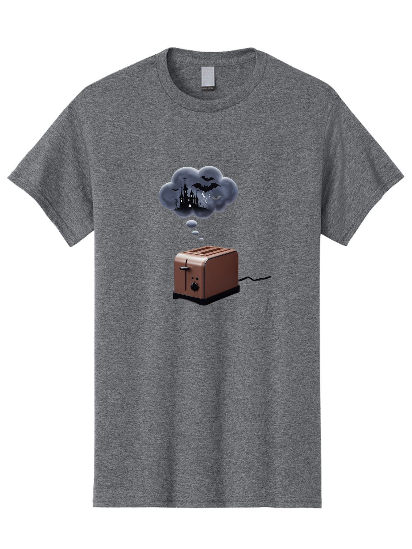 Toaster-Thought-Bubble-1 Men'S Graphic Tee, 100% Cotton, Comfortable Casual Summer Wear, Machine Washable, Vintage Camera, Old Camera, Antique Camera, Black Camera, Classic Photography, Photography Equipment, Nostalgic Device, Film Camera, Ban784 9