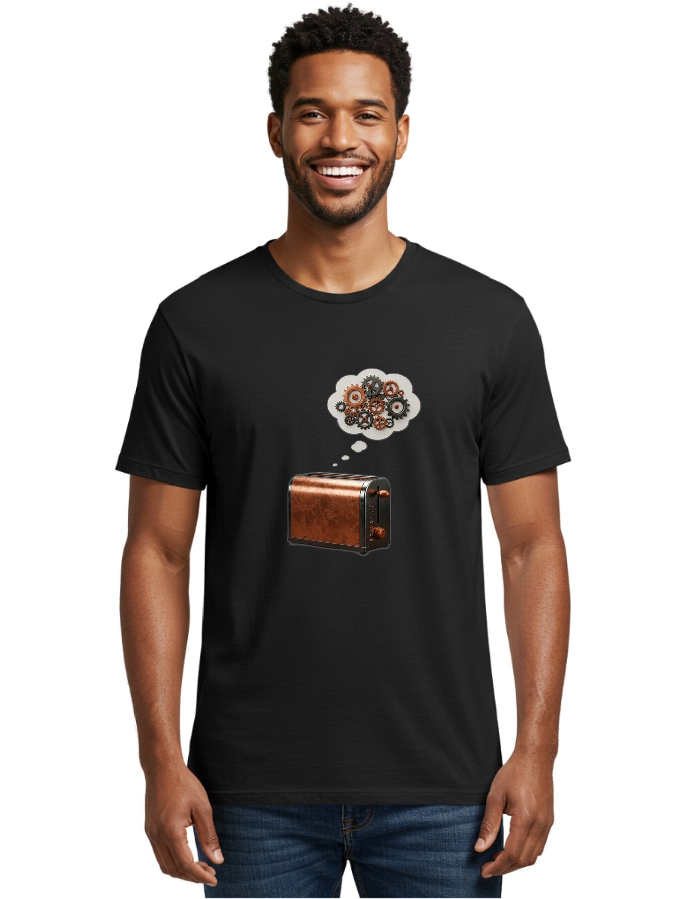 Toaster-With-Thinking-Gears Men'S Graphic Tee, 100% Cotton, Comfortable Casual Summer Wear, Machine Washable, Vintage Camera, Old Camera, Antique Camera, Black Camera, Classic Photography, Photography Equipment, Nostalgic Device, Film Camera, Ban789 27