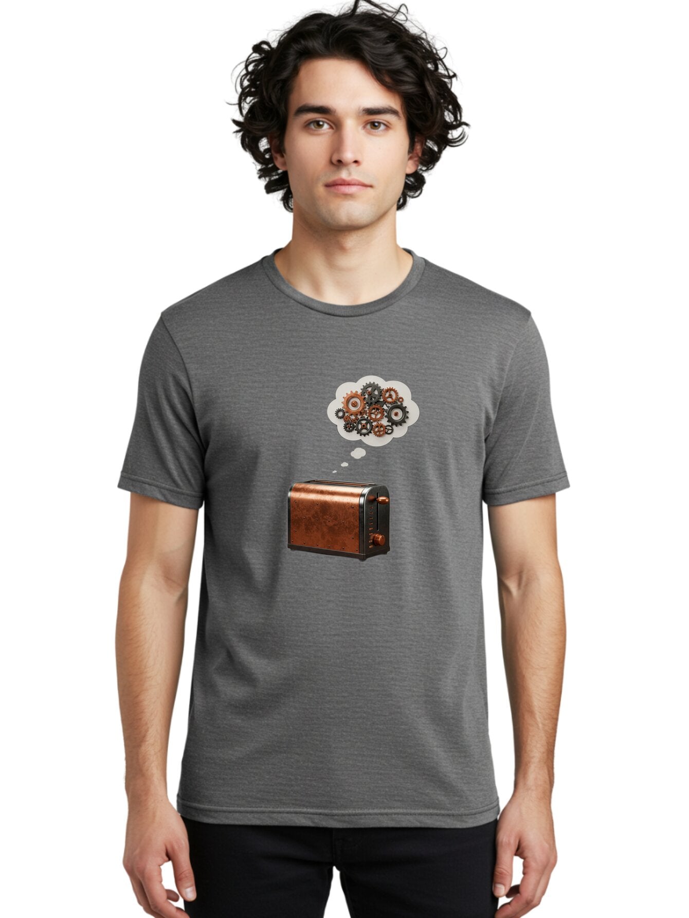 Toaster-With-Thinking-Gears Men'S Graphic Tee, 100% Cotton, Comfortable Casual Summer Wear, Machine Washable, Vintage Camera, Old Camera, Antique Camera, Black Camera, Classic Photography, Photography Equipment, Nostalgic Device, Film Camera, Ban789 30