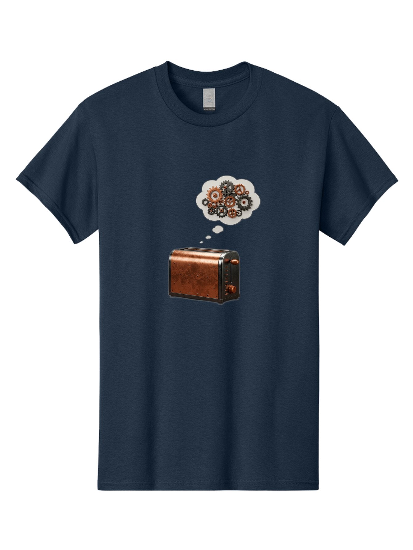 Toaster-With-Thinking-Gears Men'S Graphic Tee, 100% Cotton, Comfortable Casual Summer Wear, Machine Washable, Vintage Camera, Old Camera, Antique Camera, Black Camera, Classic Photography, Photography Equipment, Nostalgic Device, Film Camera, Ban789