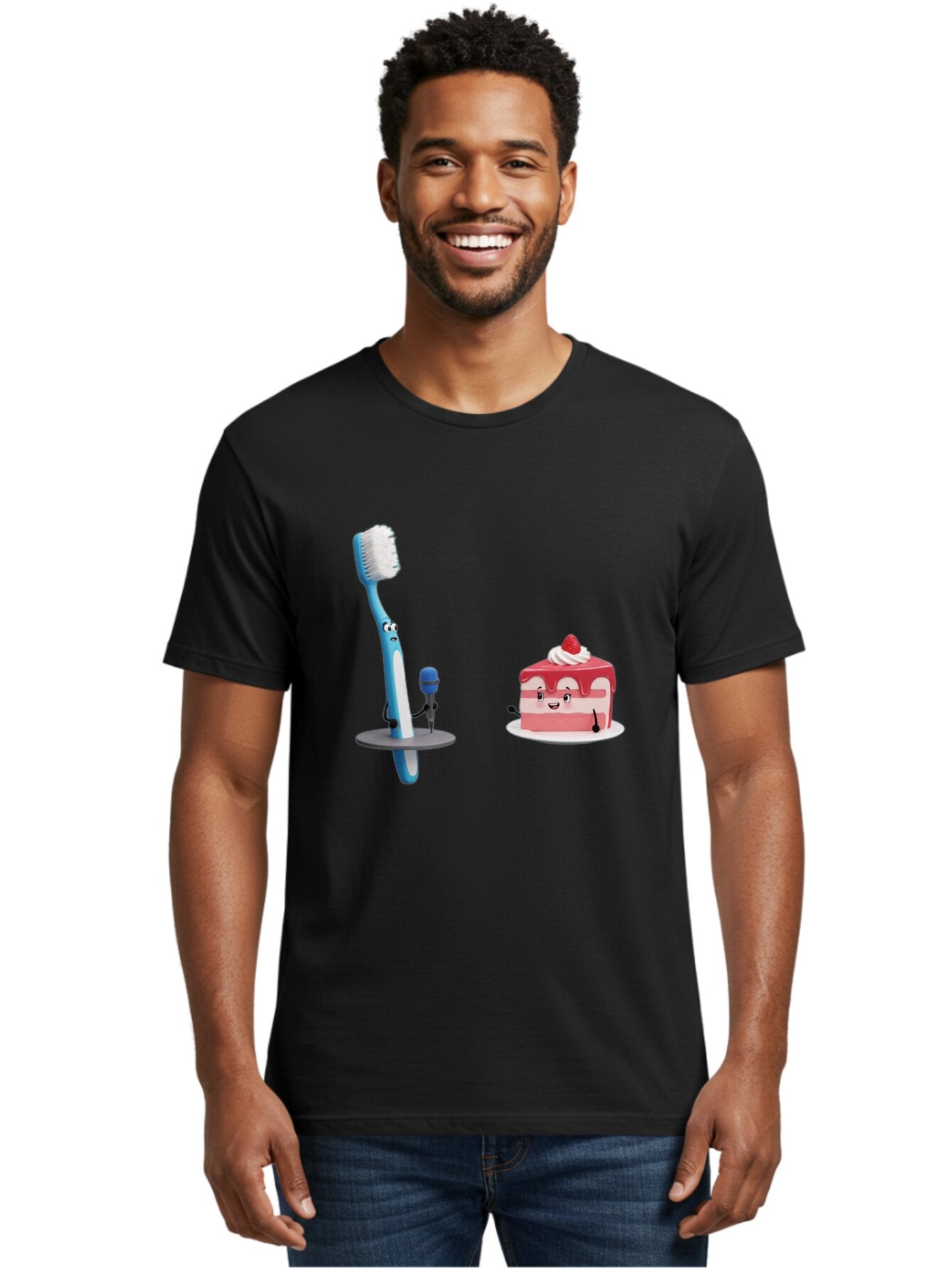 Toothbrush-And-Cake-1 Men'S Graphic Tee, 100% Cotton, Comfortable Casual Summer Wear, Machine Washable, Vintage Camera, Old Camera, Antique Camera, Black Camera, Classic Photography, Photography Equipment, Nostalgic Device, Film Camera, Ban812 24