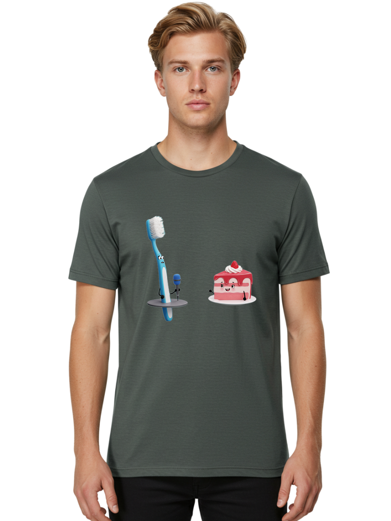 Toothbrush-And-Cake-1 Men'S Graphic Tee, 100% Cotton, Comfortable Casual Summer Wear, Machine Washable, Vintage Camera, Old Camera, Antique Camera, Black Camera, Classic Photography, Photography Equipment, Nostalgic Device, Film Camera, Ban812 20
