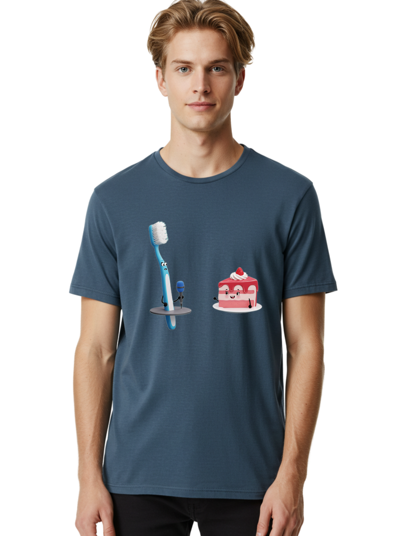 Toothbrush-And-Cake-1 Men'S Graphic Tee, 100% Cotton, Comfortable Casual Summer Wear, Machine Washable, Vintage Camera, Old Camera, Antique Camera, Black Camera, Classic Photography, Photography Equipment, Nostalgic Device, Film Camera, Ban812 30
