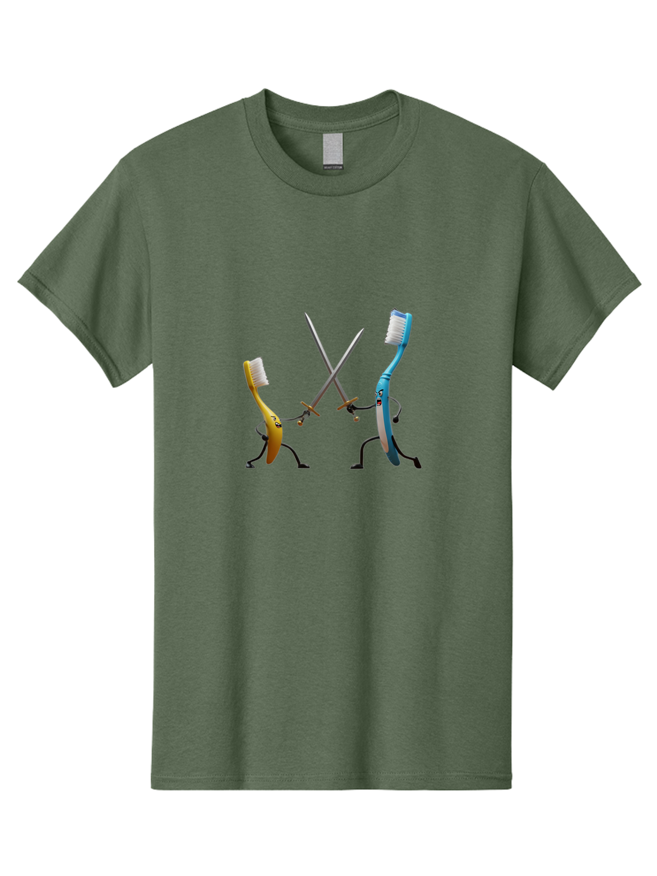 Toothbrush-Characters-Duelling Men'S Graphic Tee, 100% Cotton, Comfortable Casual Summer Wear, Machine Washable, Vintage Camera, Old Camera, Antique Camera, Black Camera, Classic Photography, Photography Equipment, Nostalgic Device, Ban815 15