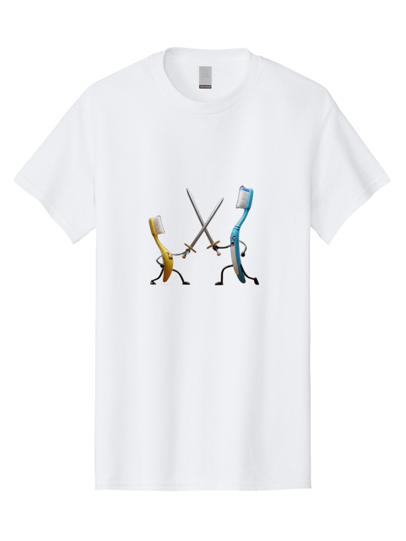 Toothbrush-Characters-Duelling Men'S Graphic Tee, 100% Cotton, Comfortable Casual Summer Wear, Machine Washable, Vintage Camera, Old Camera, Antique Camera, Black Camera, Classic Photography, Photography Equipment, Nostalgic Device, Ban815 8