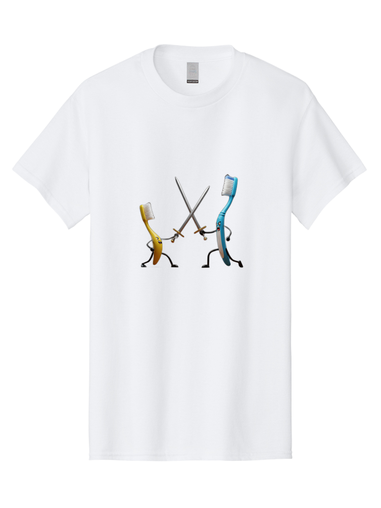 Toothbrush-Characters-Duelling Men'S Graphic Tee, 100% Cotton, Comfortable Casual Summer Wear, Machine Washable, Vintage Camera, Old Camera, Antique Camera, Black Camera, Classic Photography, Photography Equipment, Nostalgic Device, Ban815 6