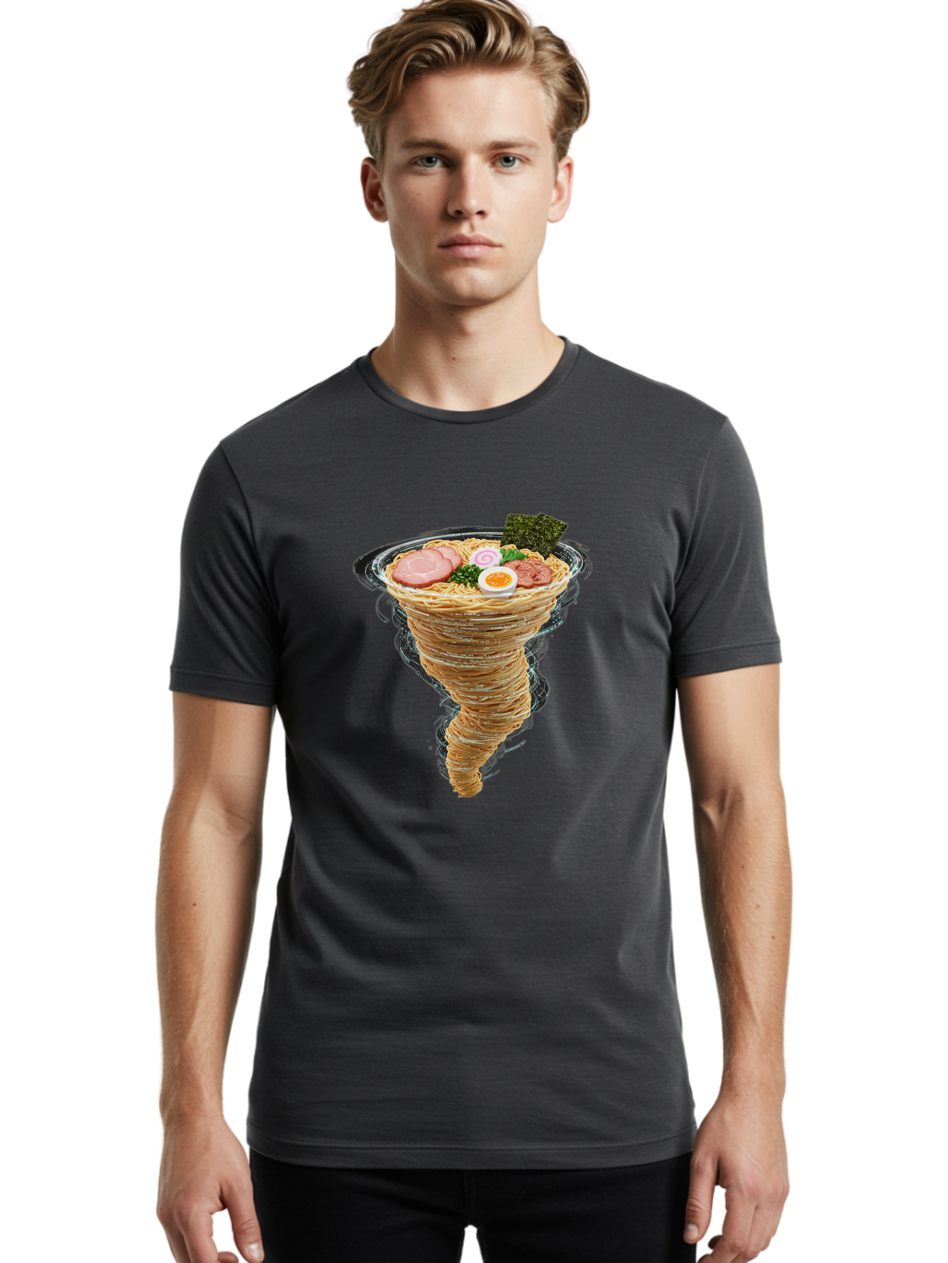 Tornado-Ramen-2 Men'S Graphic Tee, 100% Cotton, Comfortable Casual Summer Wear, Machine Washable, Vintage Camera, Old Camera, Antique Camera, Black Camera, Classic Photography, Photography Equipment, Nostalgic Device, Film Camera, Camera Art Ban820 30