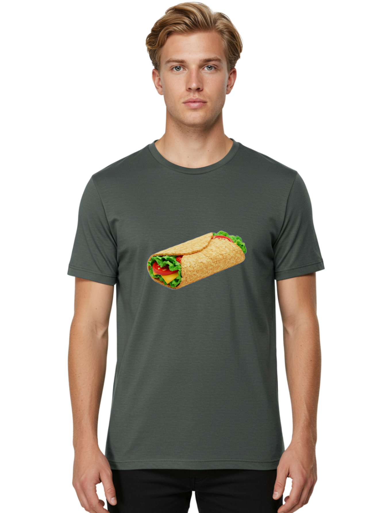 Tortilla-Wrap-1 Men'S Graphic Tee, 100% Cotton, Comfortable Casual Summer Wear, Machine Washable, Vintage Camera, Old Camera, Antique Camera, Black Camera, Classic Photography, Photography Equipment, Nostalgic Device, Film Camera, Camera Art Ban823 23