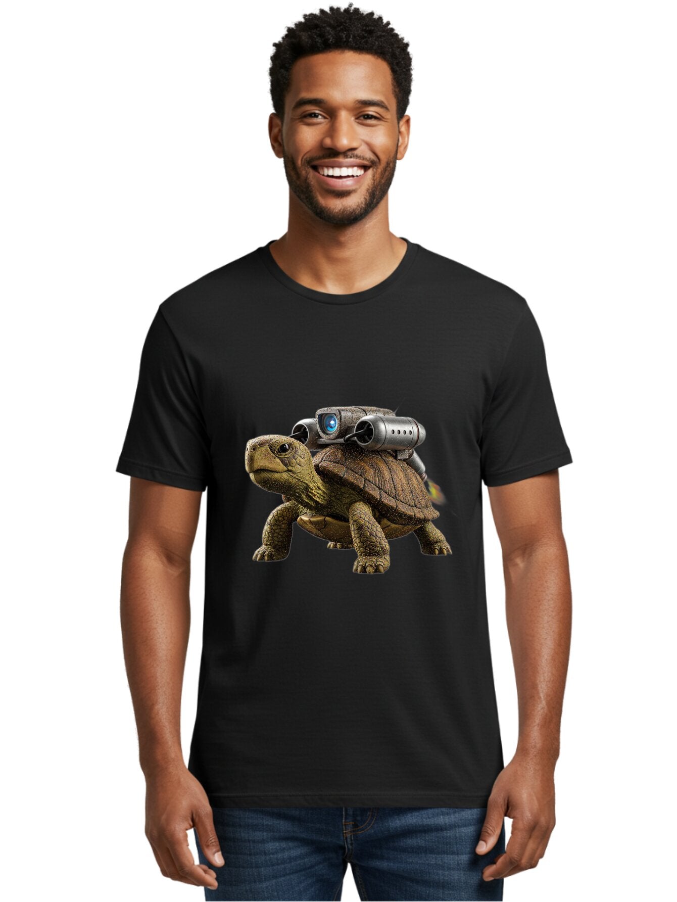 Tortoise-With-Rocket-1 Men'S Graphic Tee, 100% Cotton, Comfortable Casual Summer Wear, Machine Washable, Vintage Camera, Old Camera, Antique Camera, Black Camera, Classic Photography, Photography Equipment, Nostalgic Device, Film Camera, Ban825 29