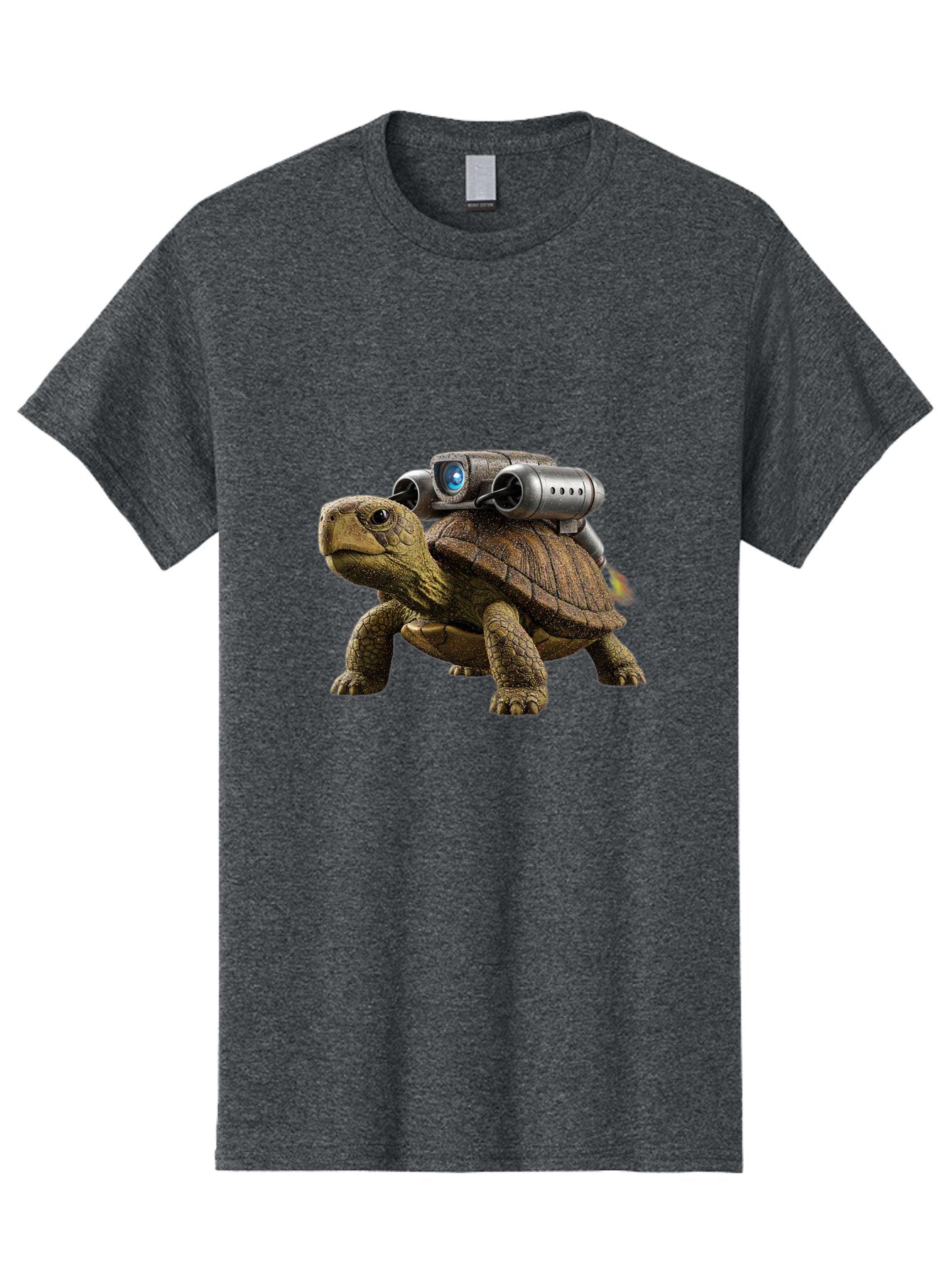 Tortoise-With-Rocket-1 Men'S Graphic Tee, 100% Cotton, Comfortable Casual Summer Wear, Machine Washable, Vintage Camera, Old Camera, Antique Camera, Black Camera, Classic Photography, Photography Equipment, Nostalgic Device, Film Camera, Ban825 3