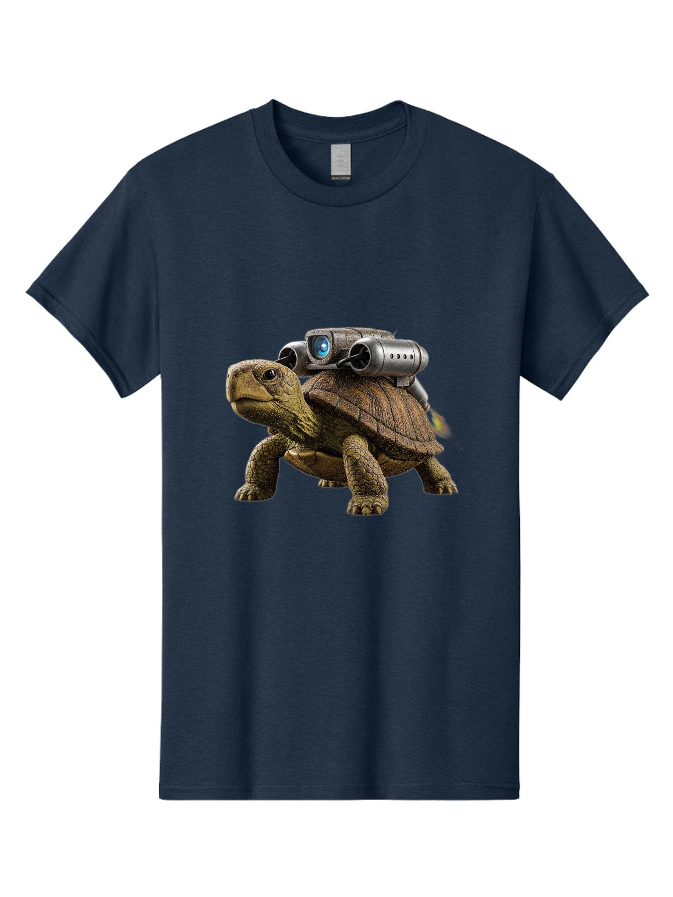 Tortoise-With-Rocket-1 Men'S Graphic Tee, 100% Cotton, Comfortable Casual Summer Wear, Machine Washable, Vintage Camera, Old Camera, Antique Camera, Black Camera, Classic Photography, Photography Equipment, Nostalgic Device, Film Camera, Ban825 10