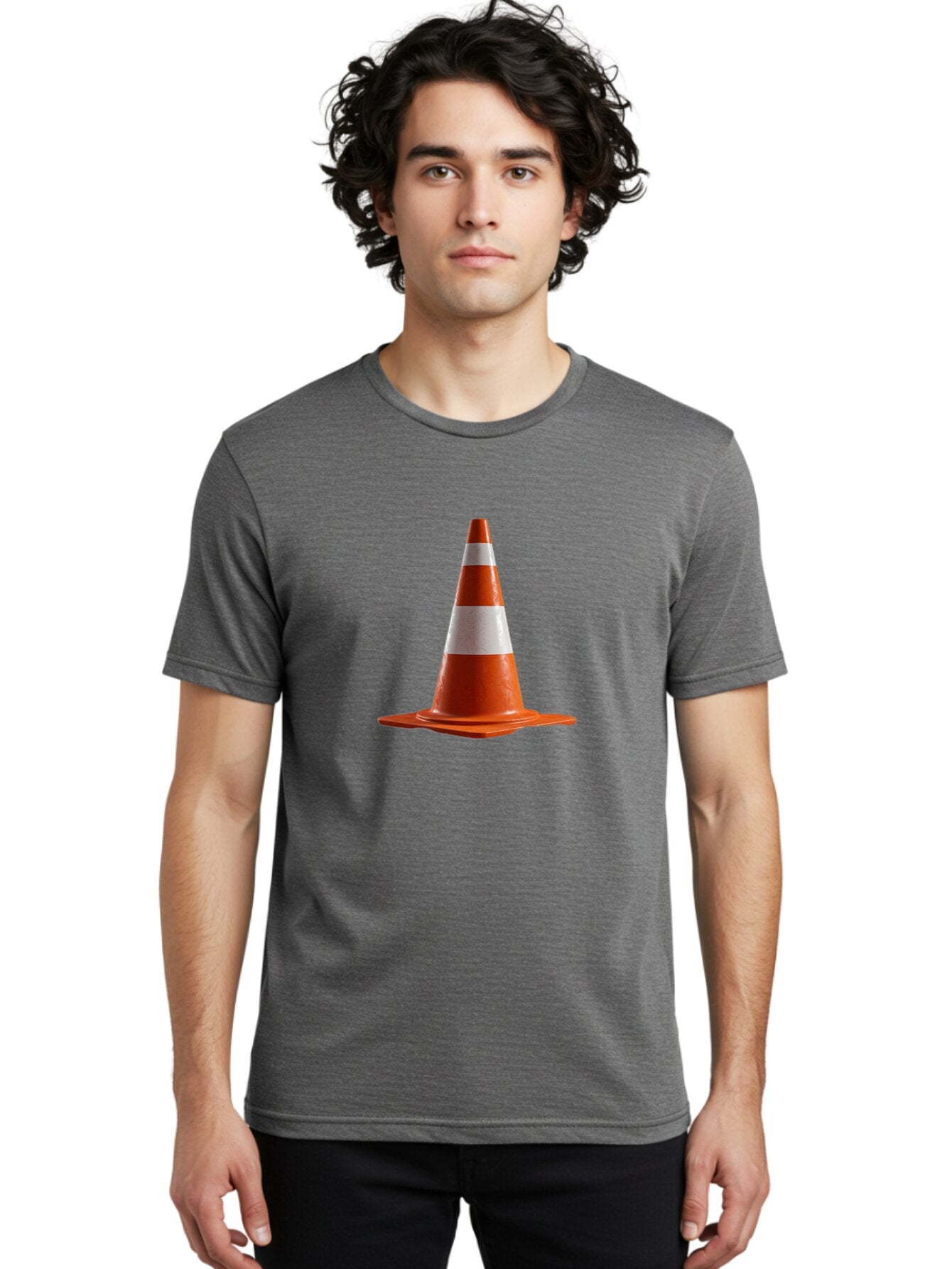 Traffic-Cone-1 Men'S Graphic Tee, 100% Cotton, Comfortable Casual Summer Wear, Machine Washable, Vintage Camera, Old Camera, Antique Camera, Black Camera, Classic Photography, Photography Equipment, Nostalgic Device, Film Camera, Camera Art Ban836 30