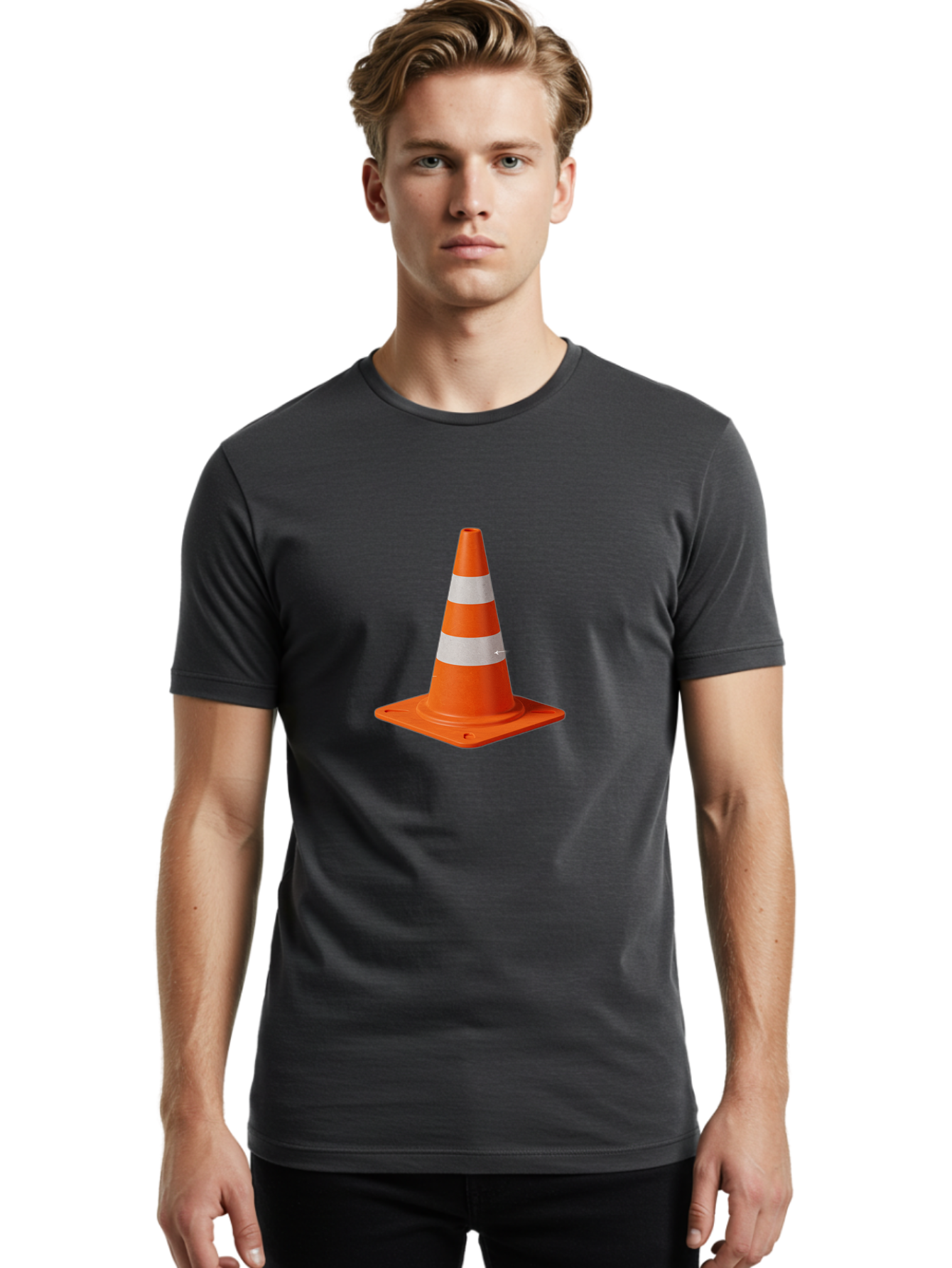 Traffic-Cone-4 Men'S Graphic Tee, 100% Cotton, Comfortable Casual Summer Wear, Machine Washable, Vintage Camera, Old Camera, Antique Camera, Black Camera, Classic Photography, Photography Equipment, Nostalgic Device, Film Camera, Camera Art Ban839 24
