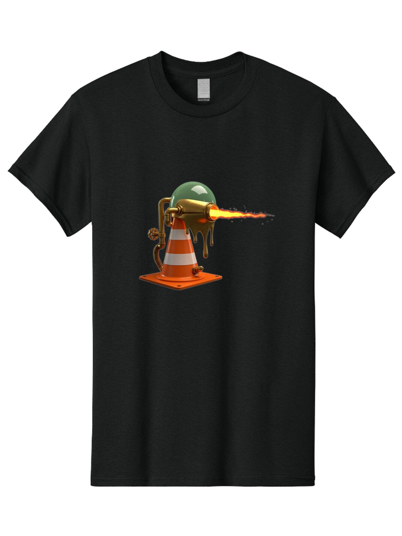 Traffic-Cone-Flamethrower Men'S Graphic Tee, 100% Cotton, Comfortable Casual Summer Wear, Machine Washable, Vintage Camera, Old Camera, Antique Camera, Black Camera, Classic Photography, Photography Equipment, Nostalgic Device, Film Camera, Ban840 5