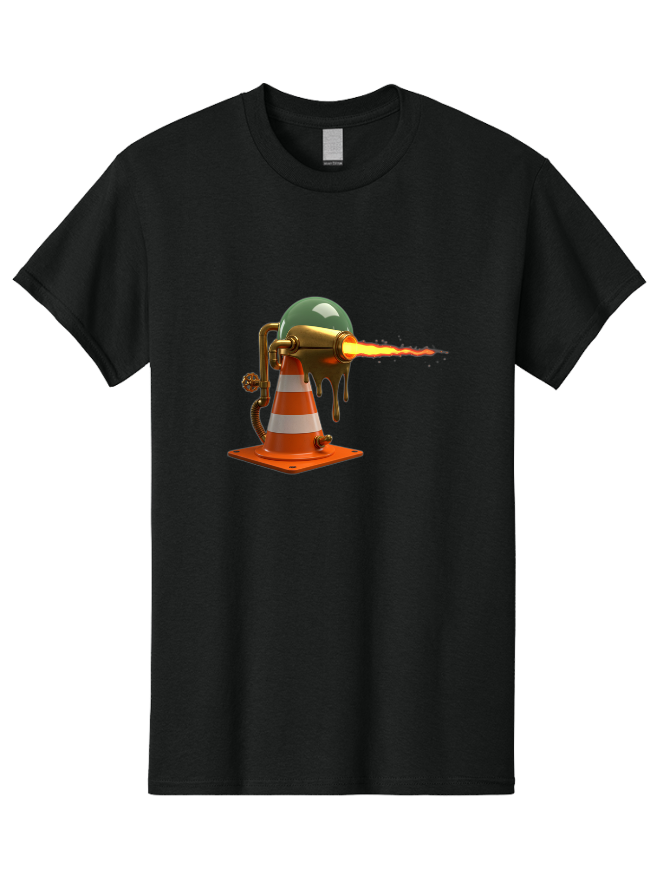 Traffic-Cone-Flamethrower Men'S Graphic Tee, 100% Cotton, Comfortable Casual Summer Wear, Machine Washable, Vintage Camera, Old Camera, Antique Camera, Black Camera, Classic Photography, Photography Equipment, Nostalgic Device, Film Camera, Ban840 8